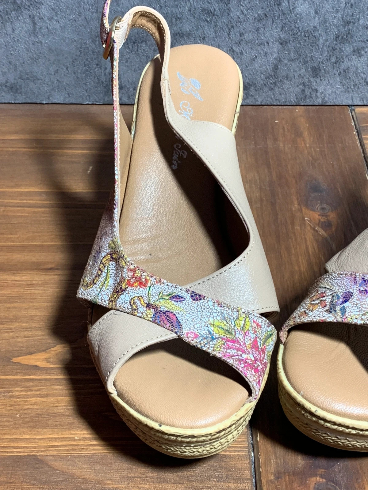 Sandalias de cuña florales | Floral wedge sandals – Fashion – taille 37 4