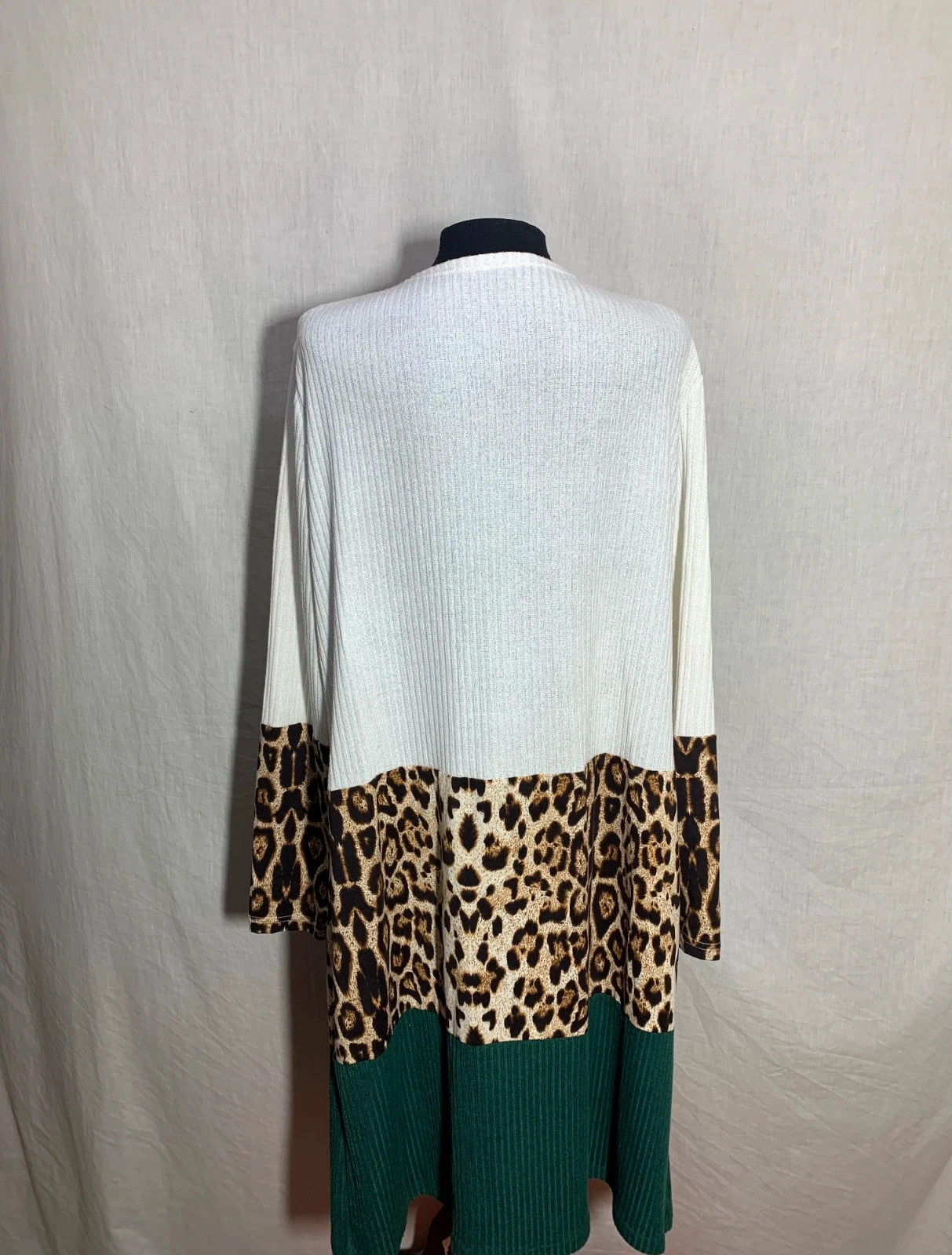 Chaqueta larga fina tricolor | Long thin tricolor cardigan | Shein – Shein – taille XL / 42 / 14 2