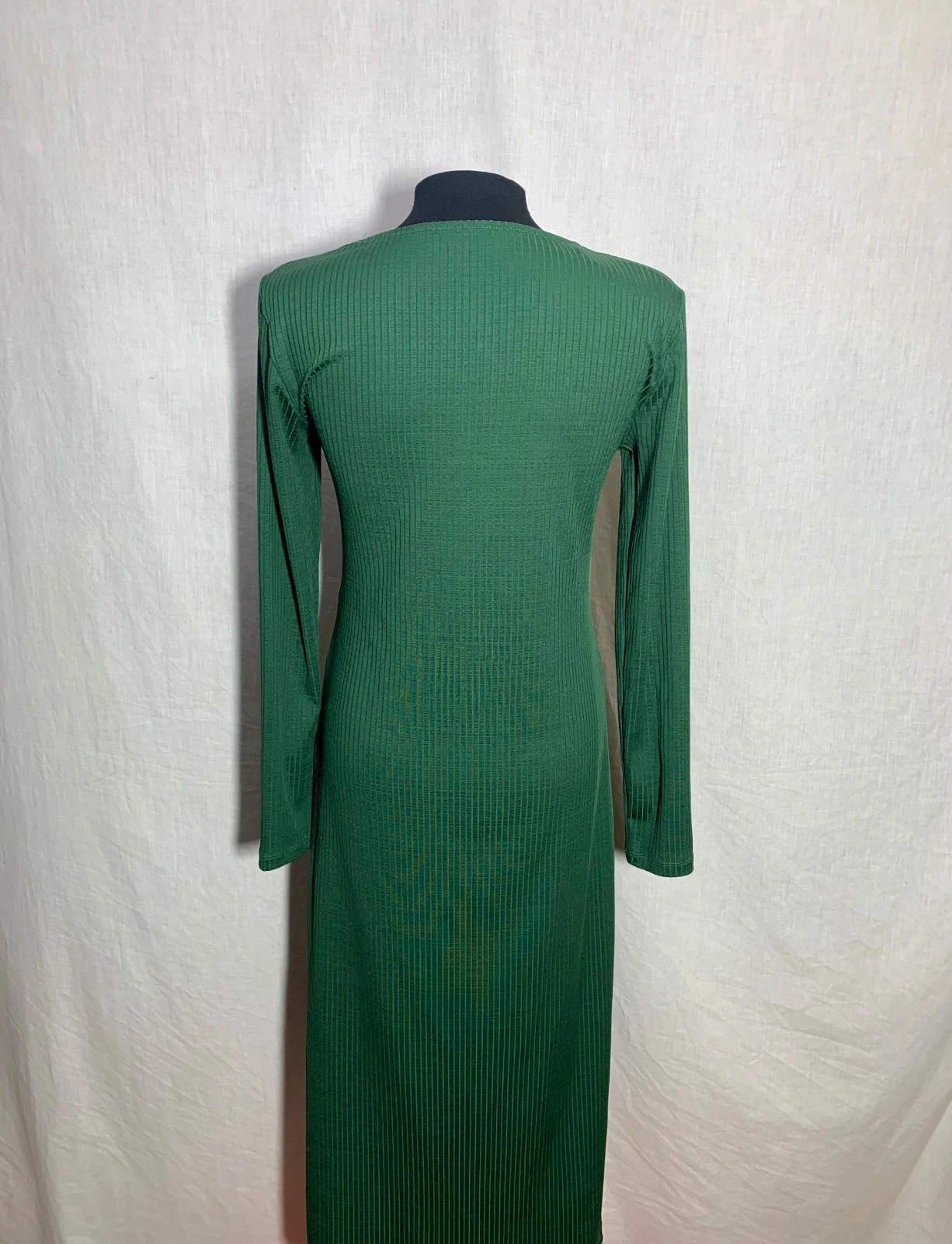 Vestido largo verde ajustado | Green maxi bodycon dress | Stradivarius – Shein – taille L / 40 / 12 2