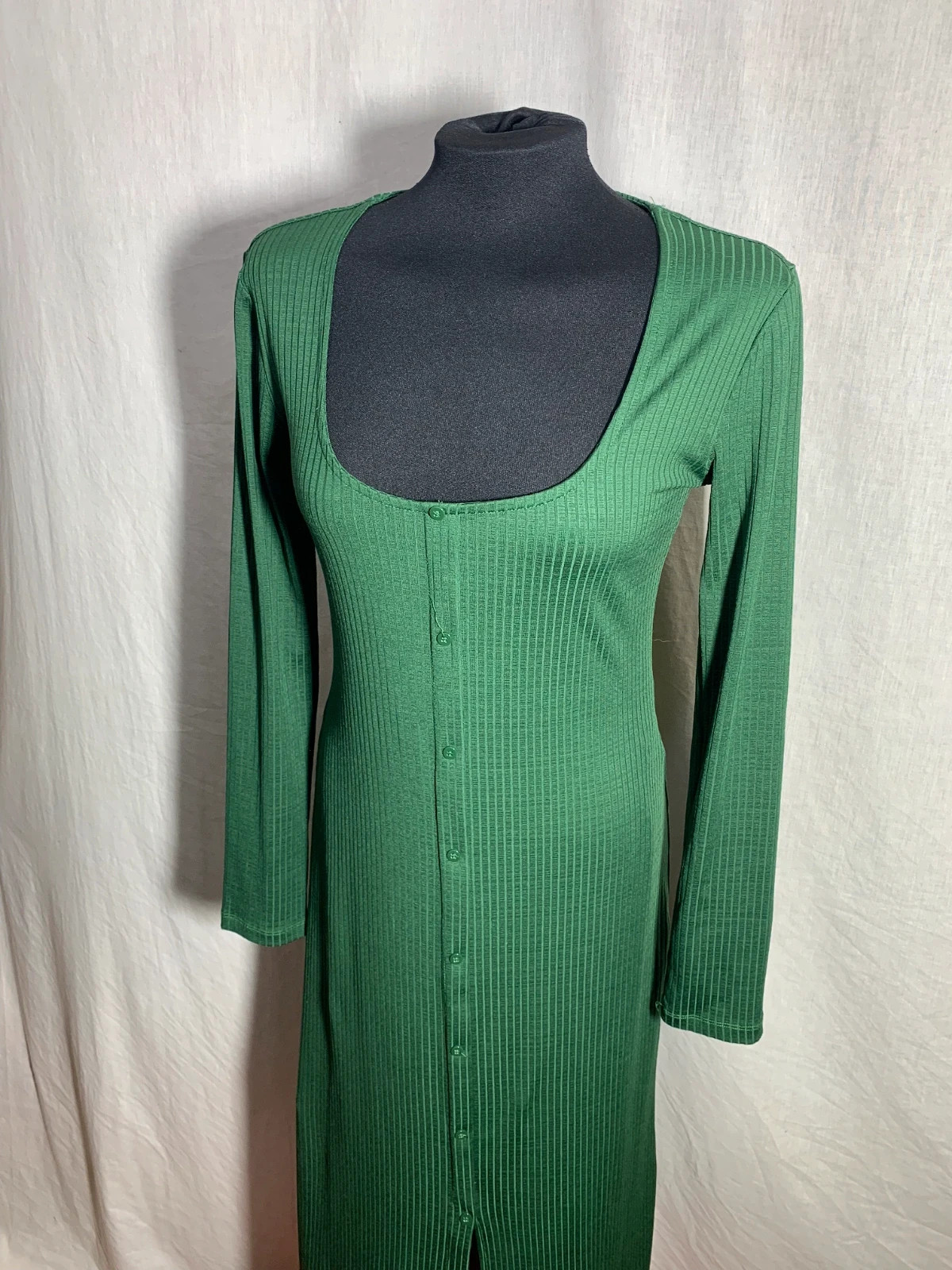 Vestido largo verde ajustado | Green maxi bodycon dress | Stradivarius – Shein – taille L / 40 / 12 5