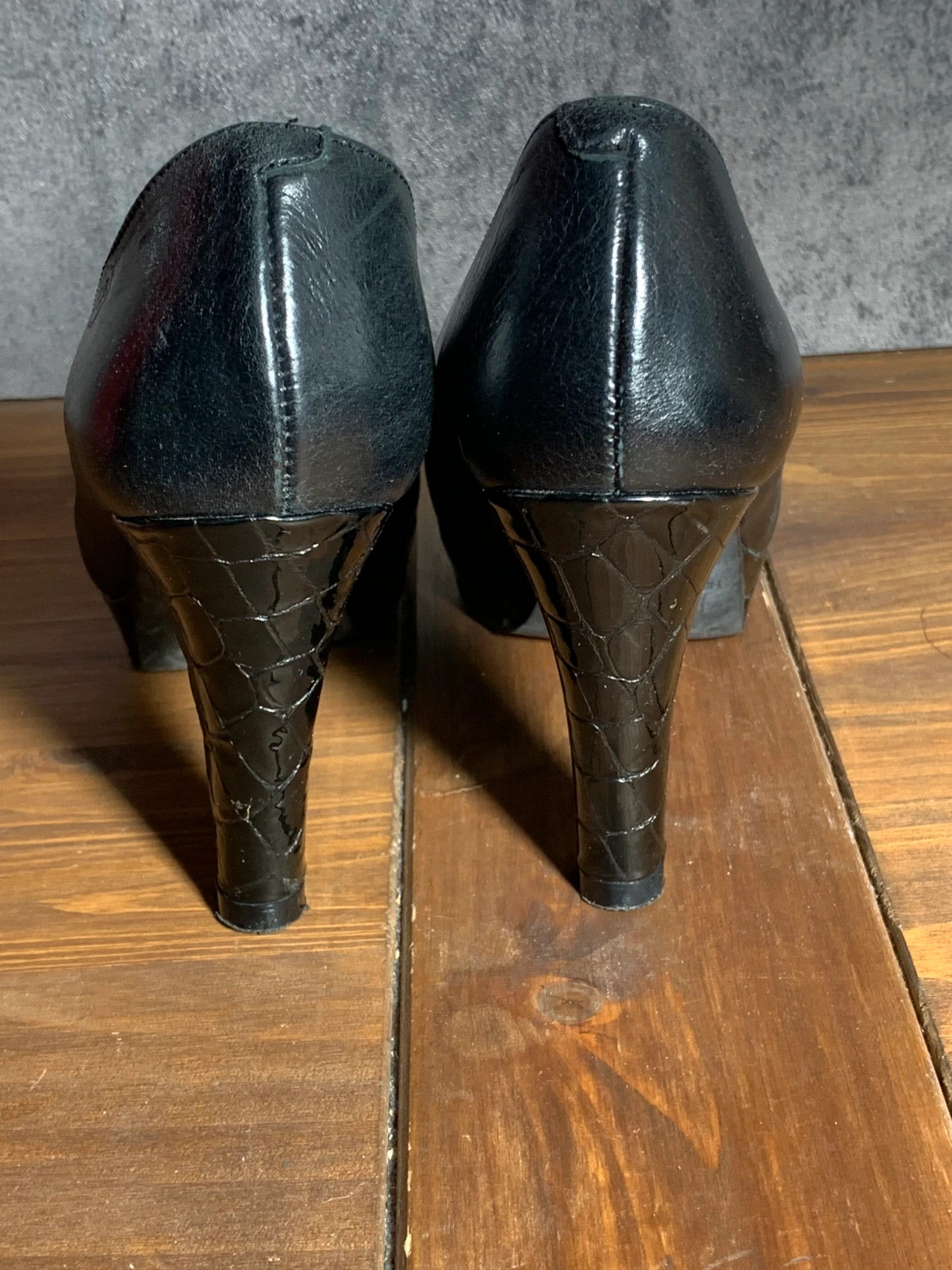 Zapatos de tacón negros efecto cocodrilo | Black crocodile-effect heels | Estefania Marco – Fashion – taille 36 3