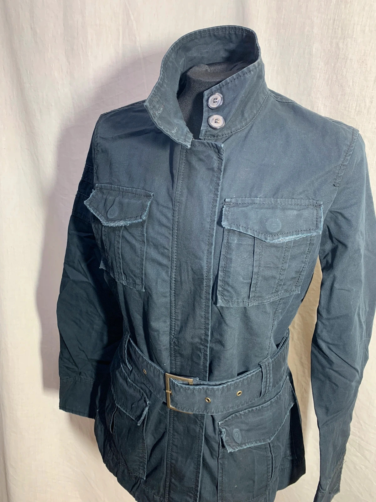 Chaqueta sahariana azul marino | Navy blue field jacket | Benetton – United Colors of Benetton – taille L / 40 / 12 5