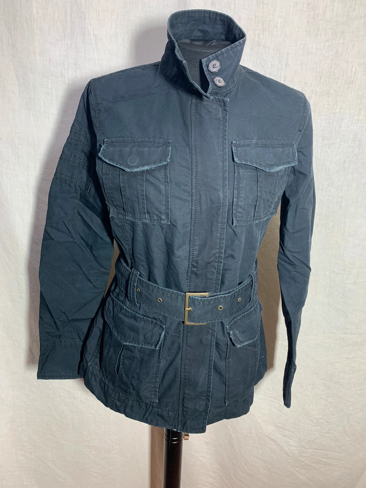 Chaqueta sahariana azul marino | Navy blue field jacket | Benetton – United Colors of Benetton – taille L / 40 / 12 4