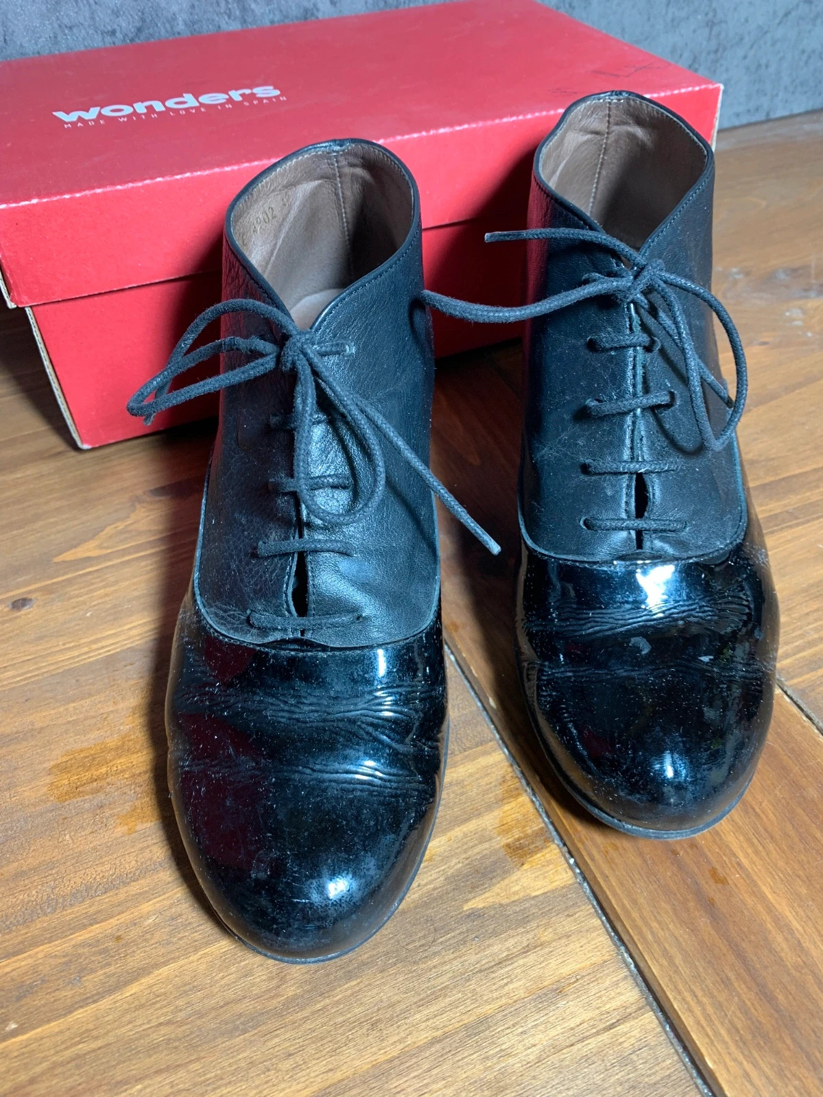 Botines de Piel Negros con Tacón | Black Leather Ankle Boots | Wonders – Wonders – taille 38 2