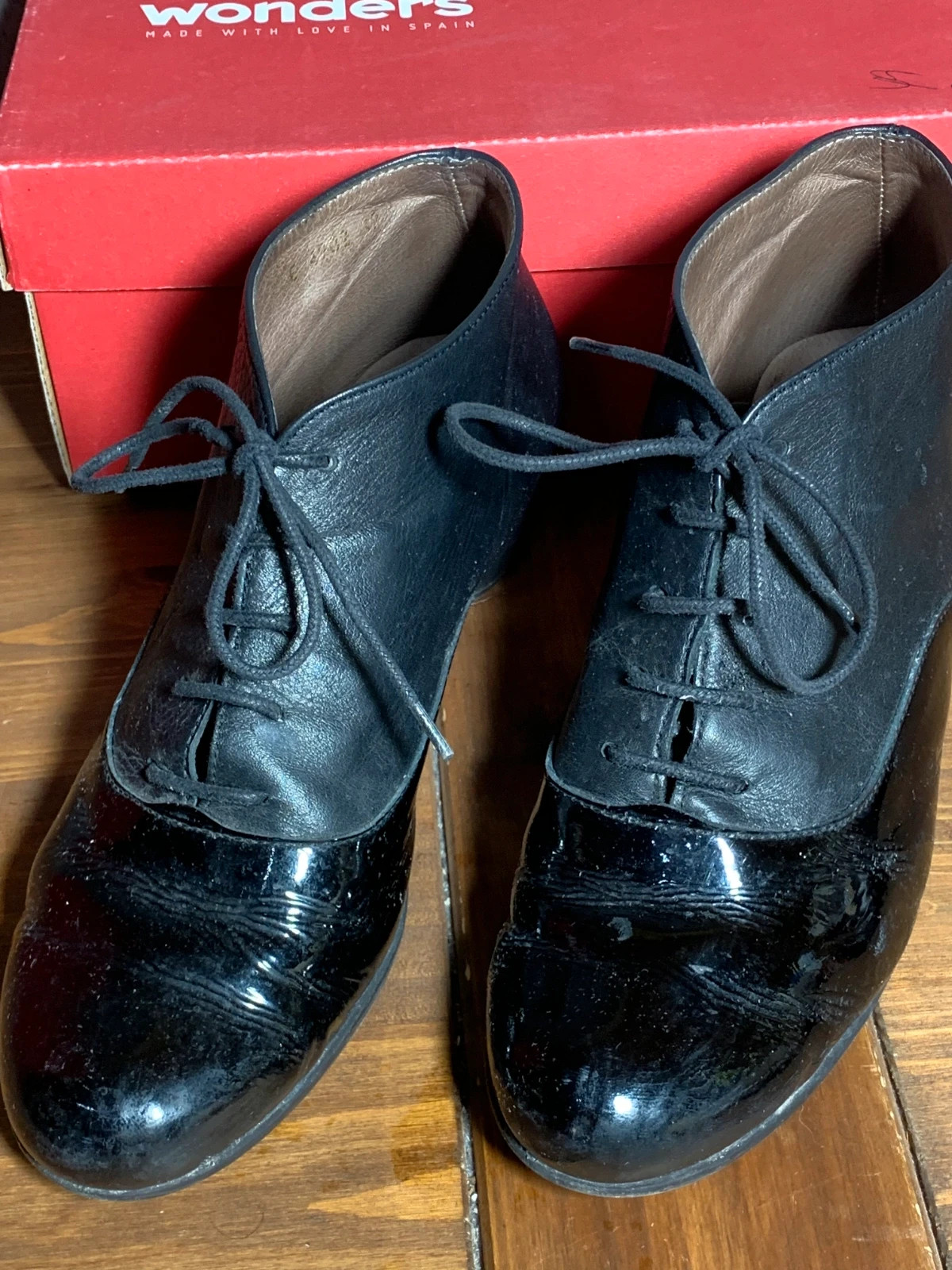 Botines de Piel Negros con Tacón | Black Leather Ankle Boots | Wonders – Wonders – taille 38 4