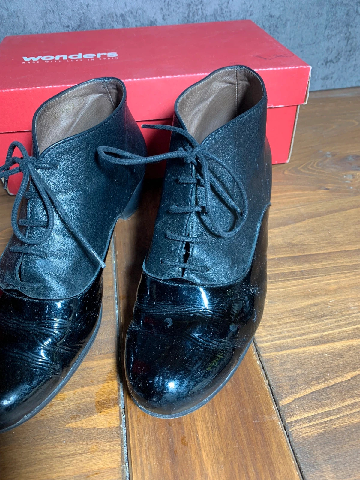 Botines de Piel Negros con Tacón | Black Leather Ankle Boots | Wonders – Wonders – taille 38 3