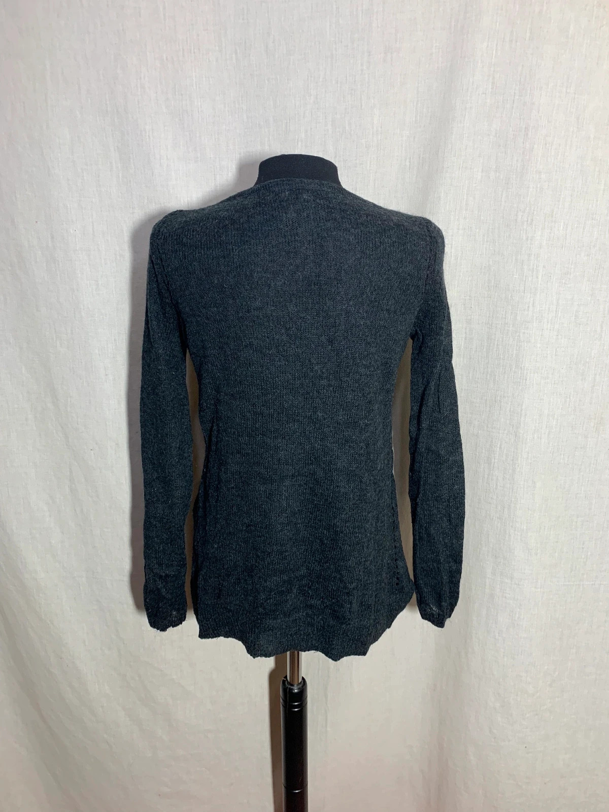 Jersey de Punto Gris Marengo | Charcoal Grey Knit Sweater | Mango – Mango – taille M / 38 / 10 5