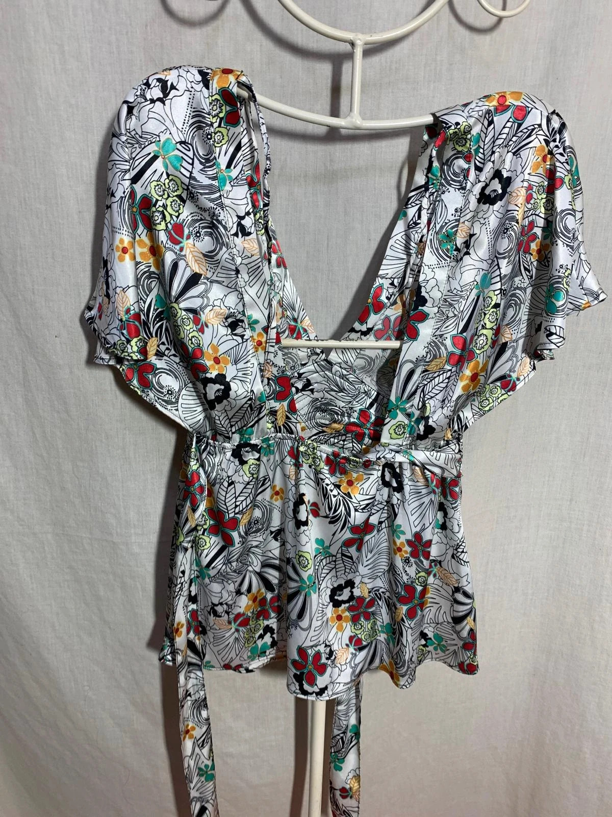 Blusa Satinada con Estampado Floral | Floral Satin Blouse | Inditex – Inditex – taille S / 36 / 8 4