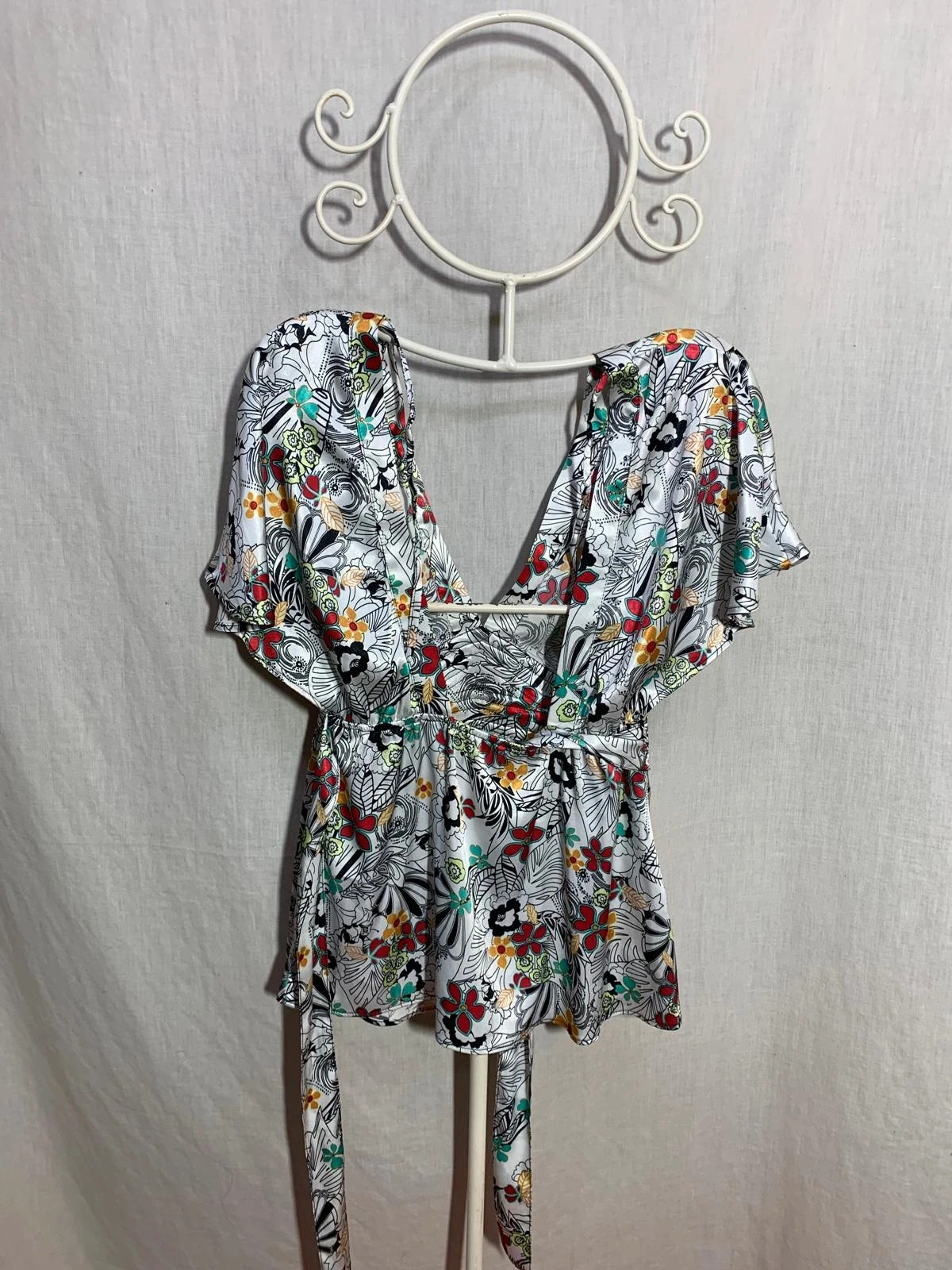 Blusa Satinada con Estampado Floral | Floral Satin Blouse | Inditex – Inditex – taille S / 36 / 8 3