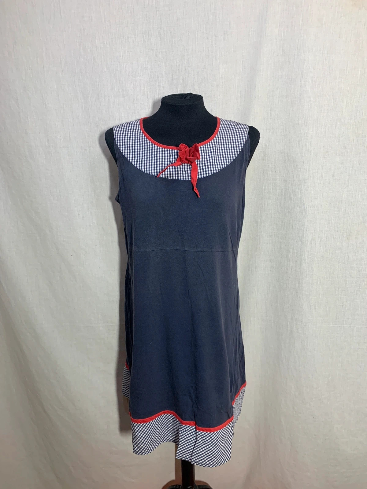Vestido sin Mangas Estampado Vichy | Gingham Sleeveless Dress | Susana Pascual – Vintage Dressing – taille XXL / 44 / 16 3