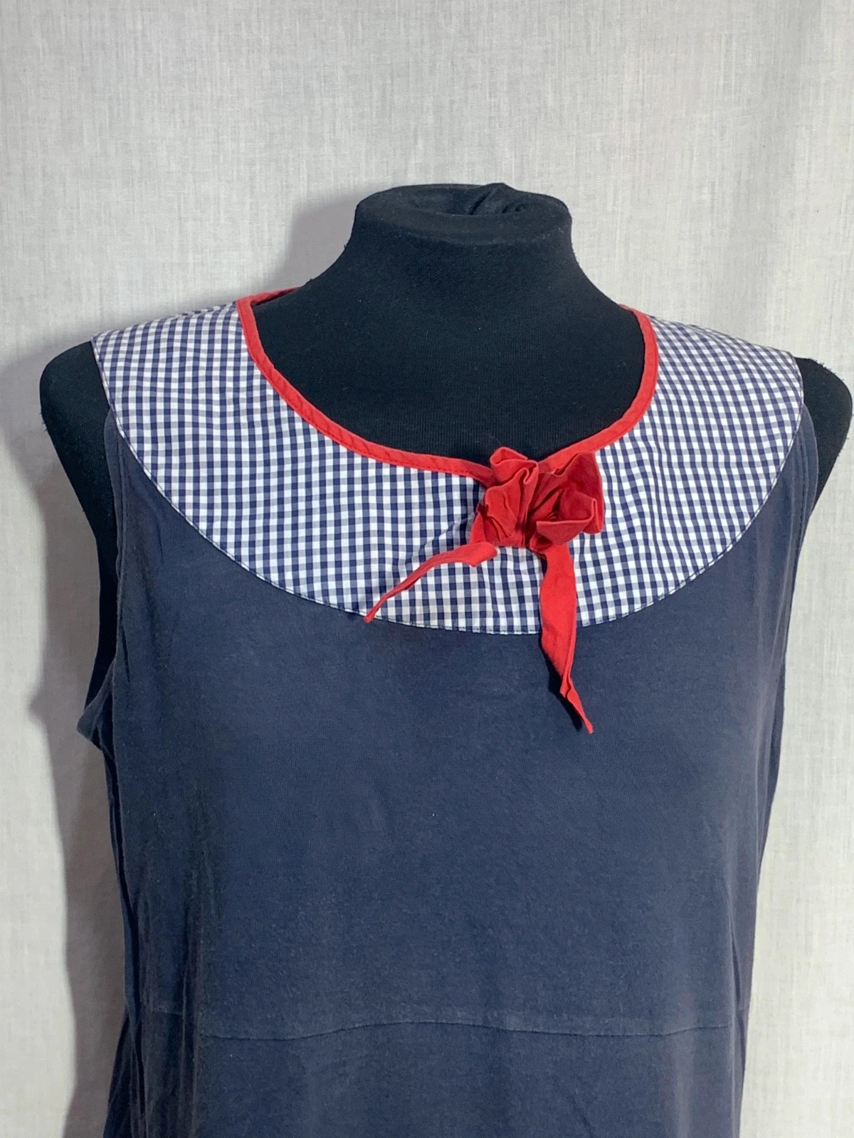 Vestido sin Mangas Estampado Vichy | Gingham Sleeveless Dress | Susana Pascual – Vintage Dressing – taille XXL / 44 / 16 4