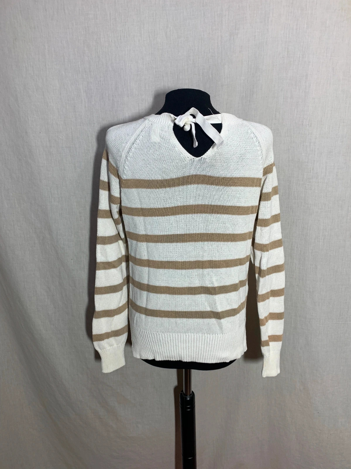 Jersey de Punto a Rayas con Lazo en la Espalda | Striped Knit Sweater | Mango – Mango – taille L / 40 / 12 2