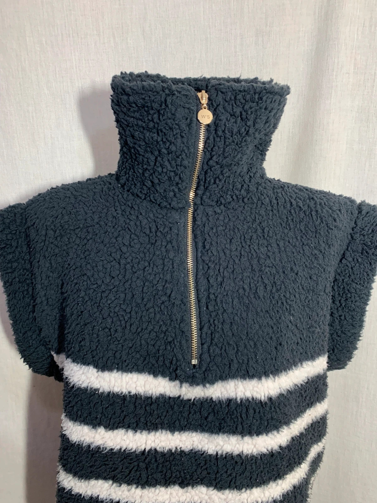 Jersey sin Mangas Azul Marino con Puntilla | Navy Blue Sleeveless Sweater | Women'Secret – Women'secret – taille M / 38 / 10 2