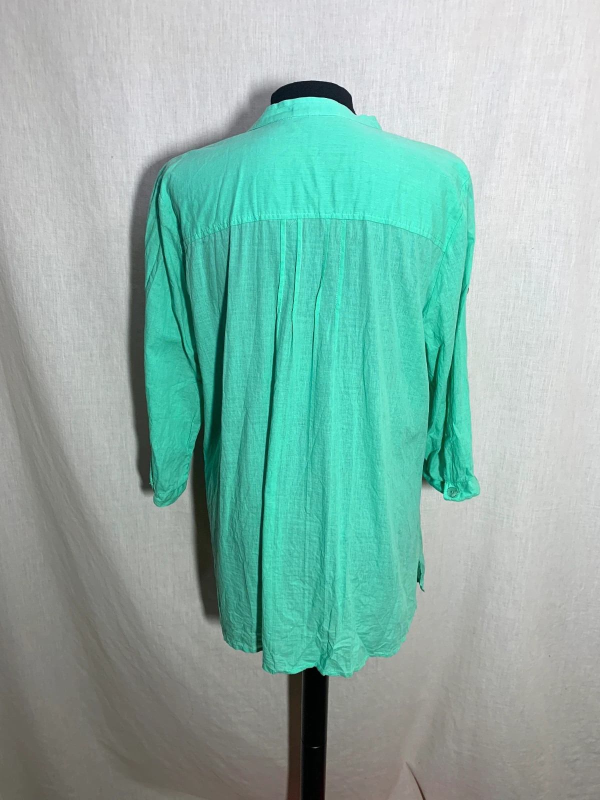 Blusa menta de Algodón | Cotton Blouse | Paca Garcia – paca garcia – taille 5XL / 50 / 22 2