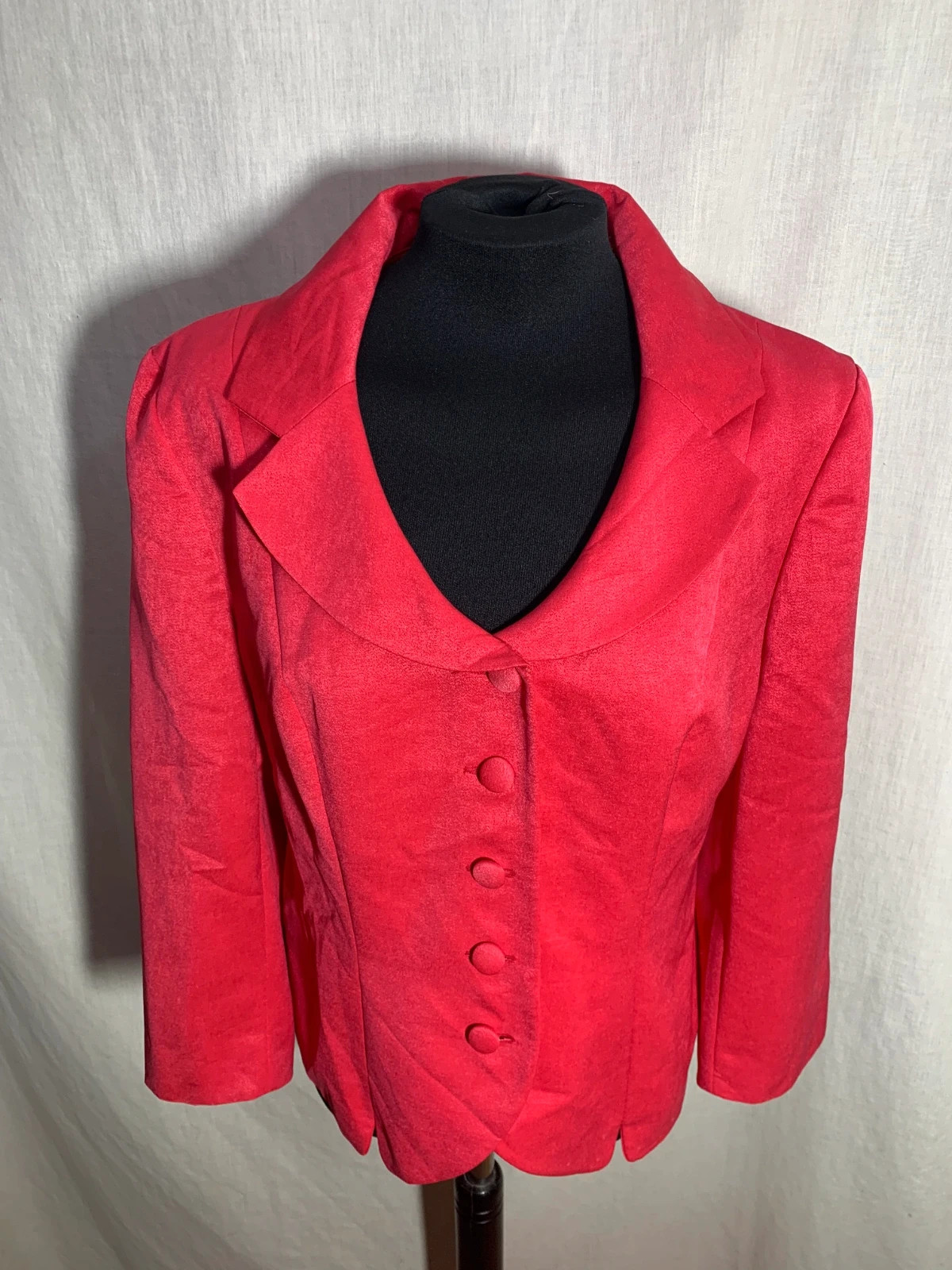Chaqueta Roja Efecto Antelina | Red Suede Effect Jacket | D´Orsay – D'Orsay – taille L / 40 / 12 3