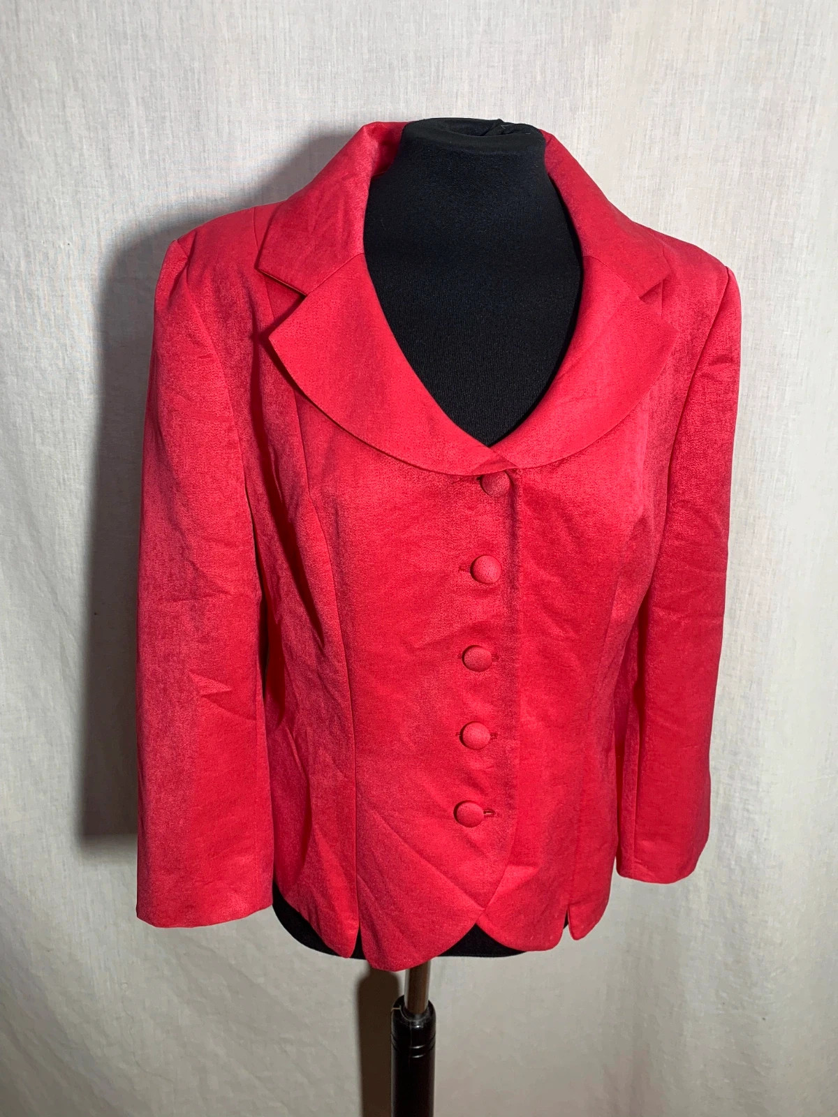 Chaqueta Roja Efecto Antelina | Red Suede Effect Jacket | D´Orsay – D'Orsay – taille L / 40 / 12 5