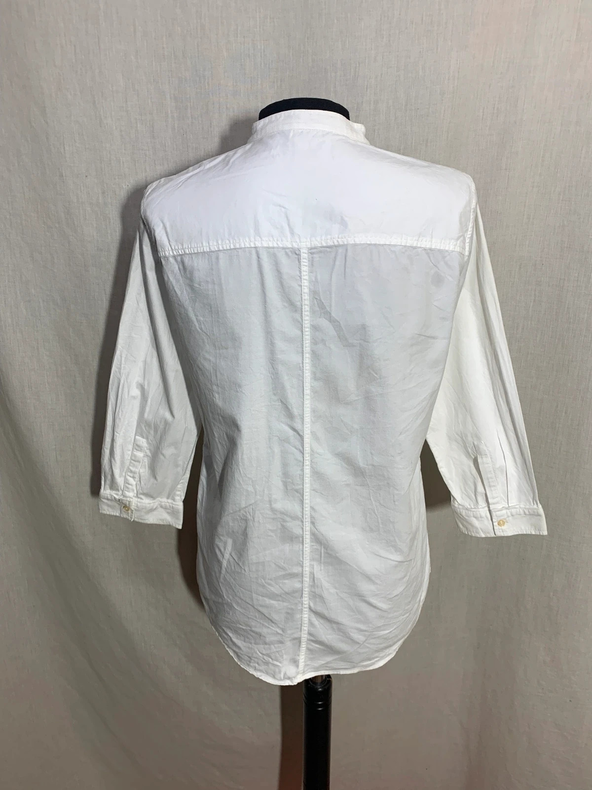 Camisa Blanca Cuello Mao | White Mandarin Collar Shirt | Massimo Dutti – Massimo Dutti – taille L / 40 / 12 2