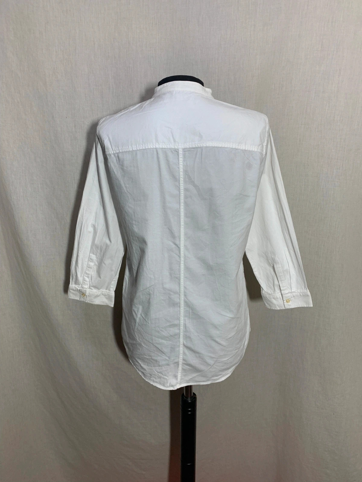 Camisa Blanca Cuello Mao | White Mandarin Collar Shirt | Massimo Dutti – Massimo Dutti – taille L / 40 / 12 4
