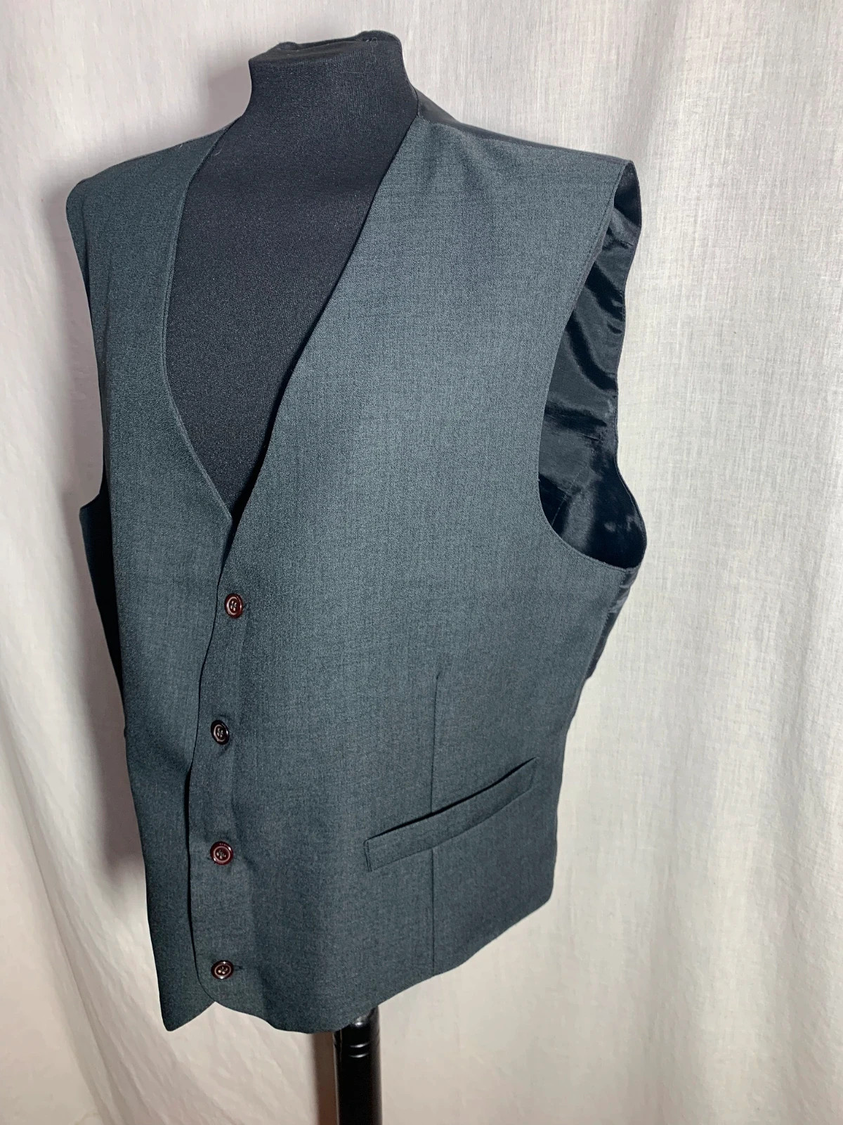 Chaleco de Traje Gris | Grey Suit Vest – Vintage Dressing – taille 50 3