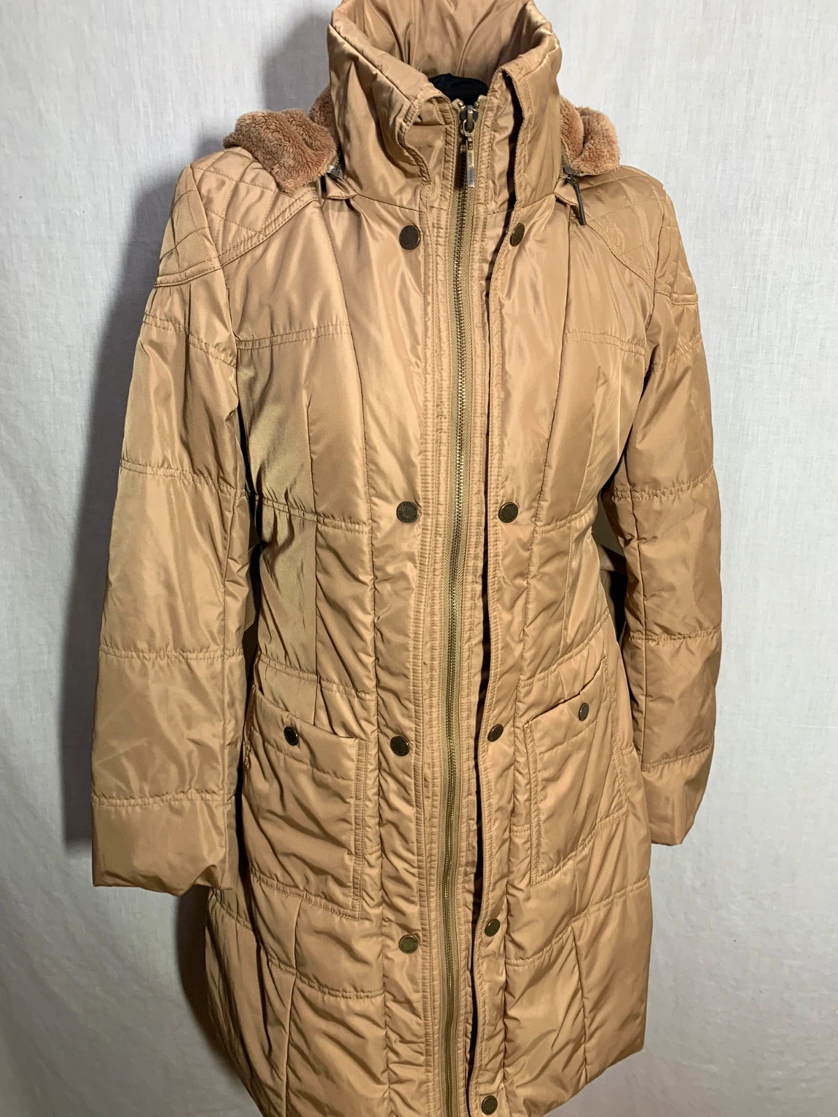 Abrigo Acolchado Camel | Camel Quilted Coat | Adolfo Domínguez – Adolfo Dominguez – taille XXL / 44 / 16 4