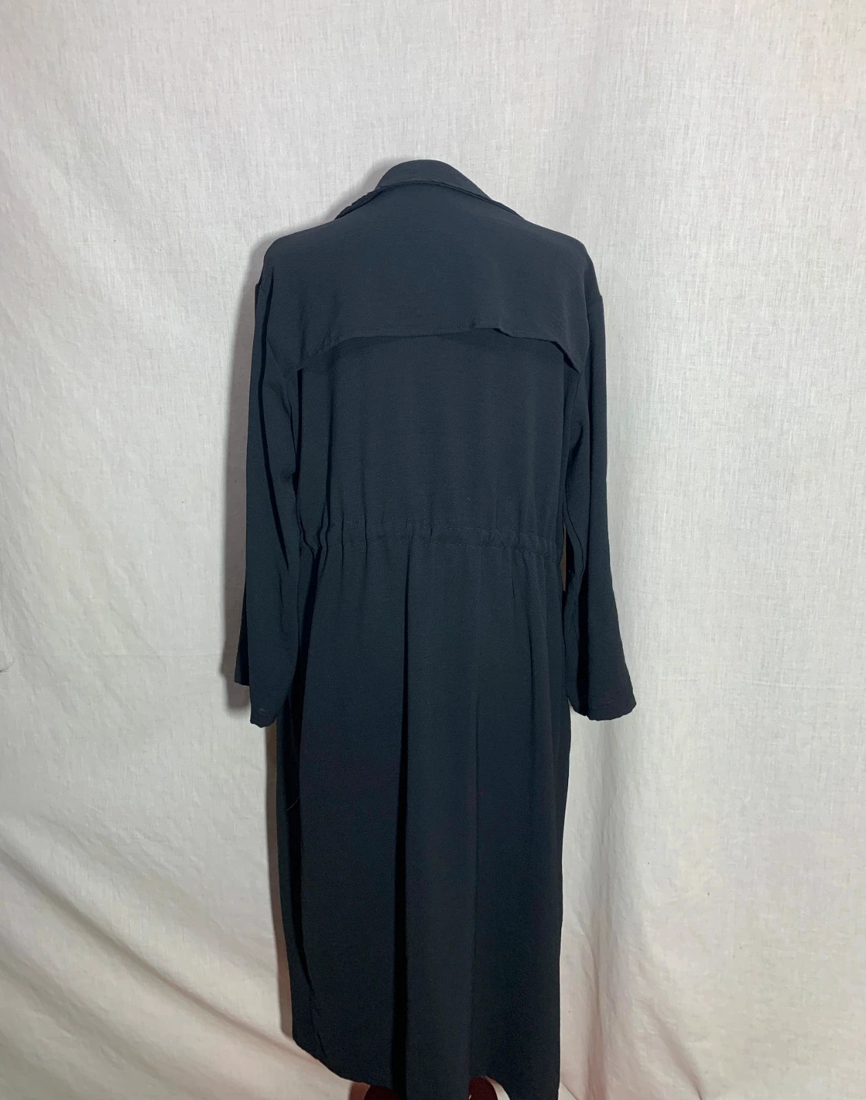 Gabardina Ligera Negra | Black Light Trench Coat – Vintage Dressing – taille XL / 42 / 14 2
