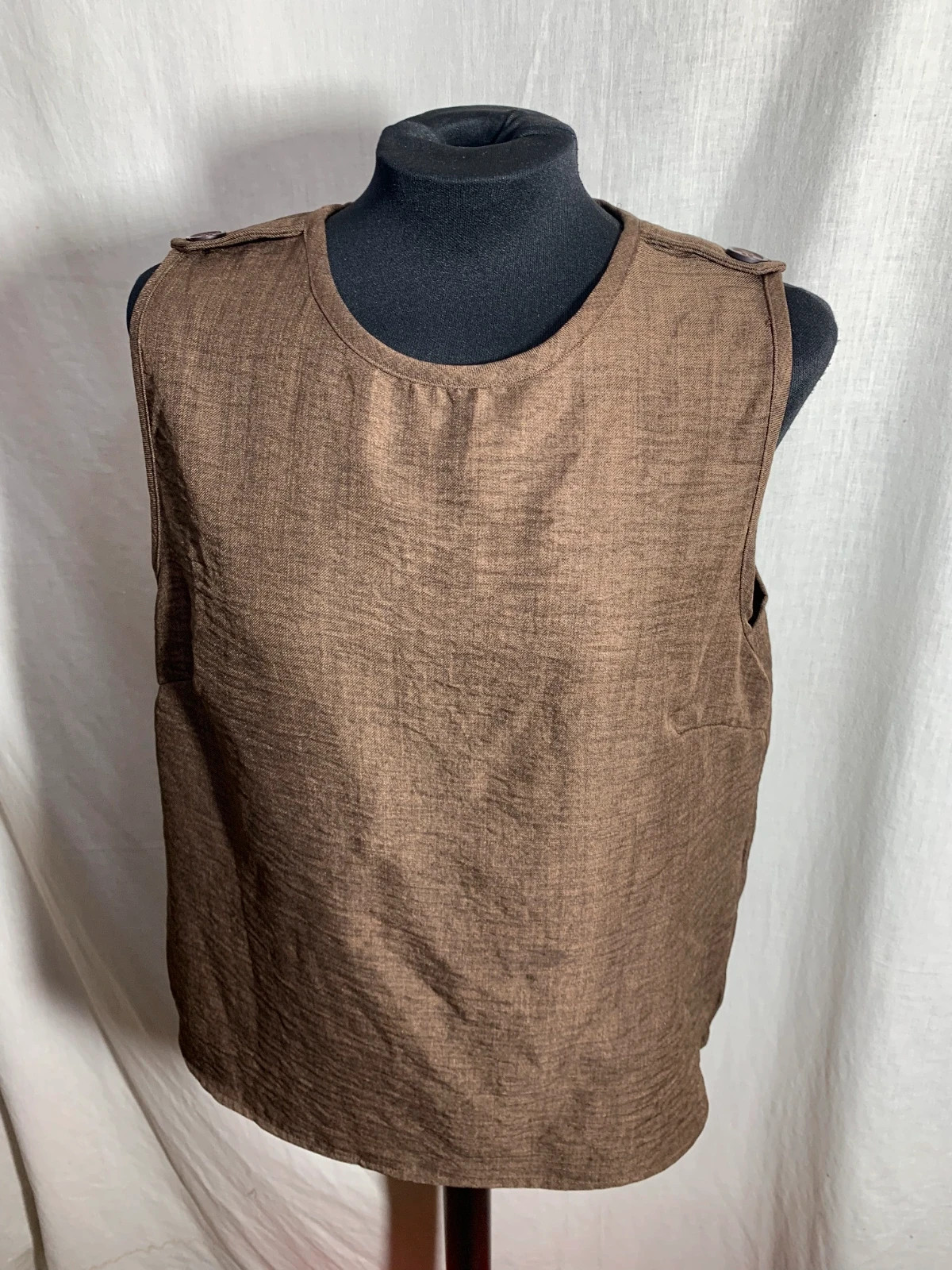 Blusa Texturizada sin Mangas | Sleeveless Textured Blouse – Vintage Dressing – taille XL / 42 / 14 5