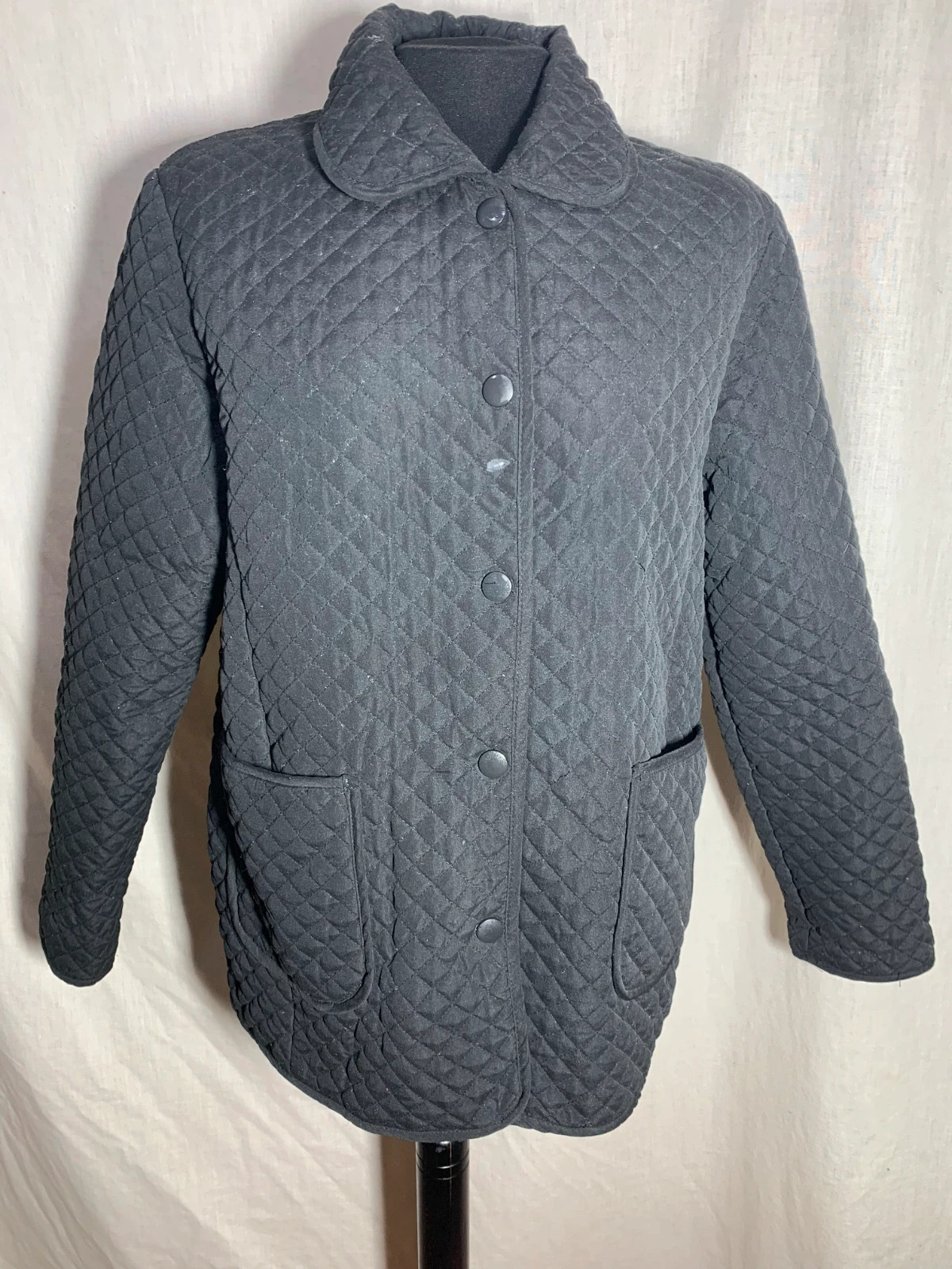 Chaquetón Acolchado Negro | Black Quilted Jacket – Vintage Dressing – taille M / 38 / 10 3