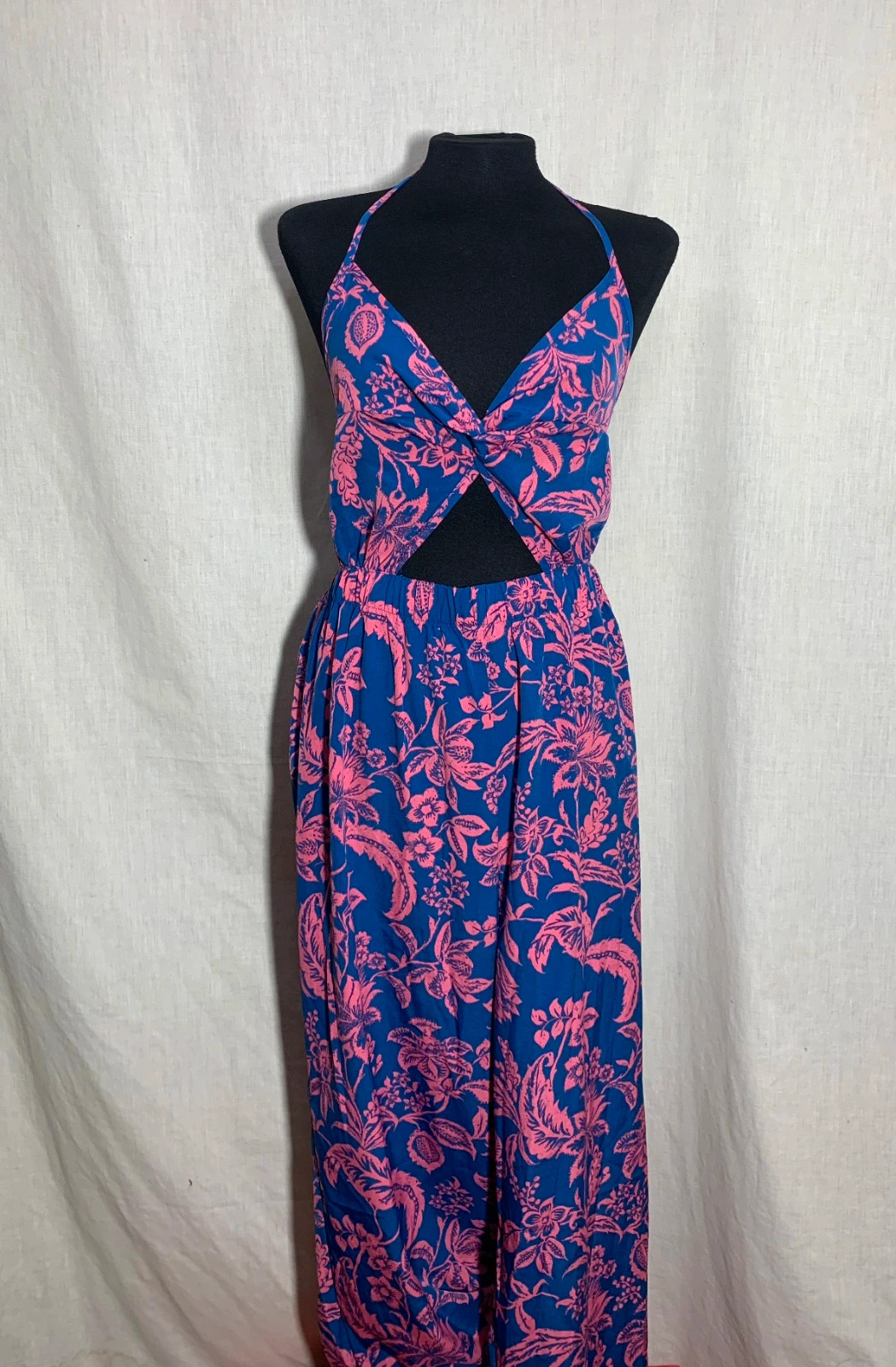 Vestido Largo Cut-out con Estampado Floral | Floral Cut-out Maxi Dress | Shein – Shein – taille XXL / 44 / 16