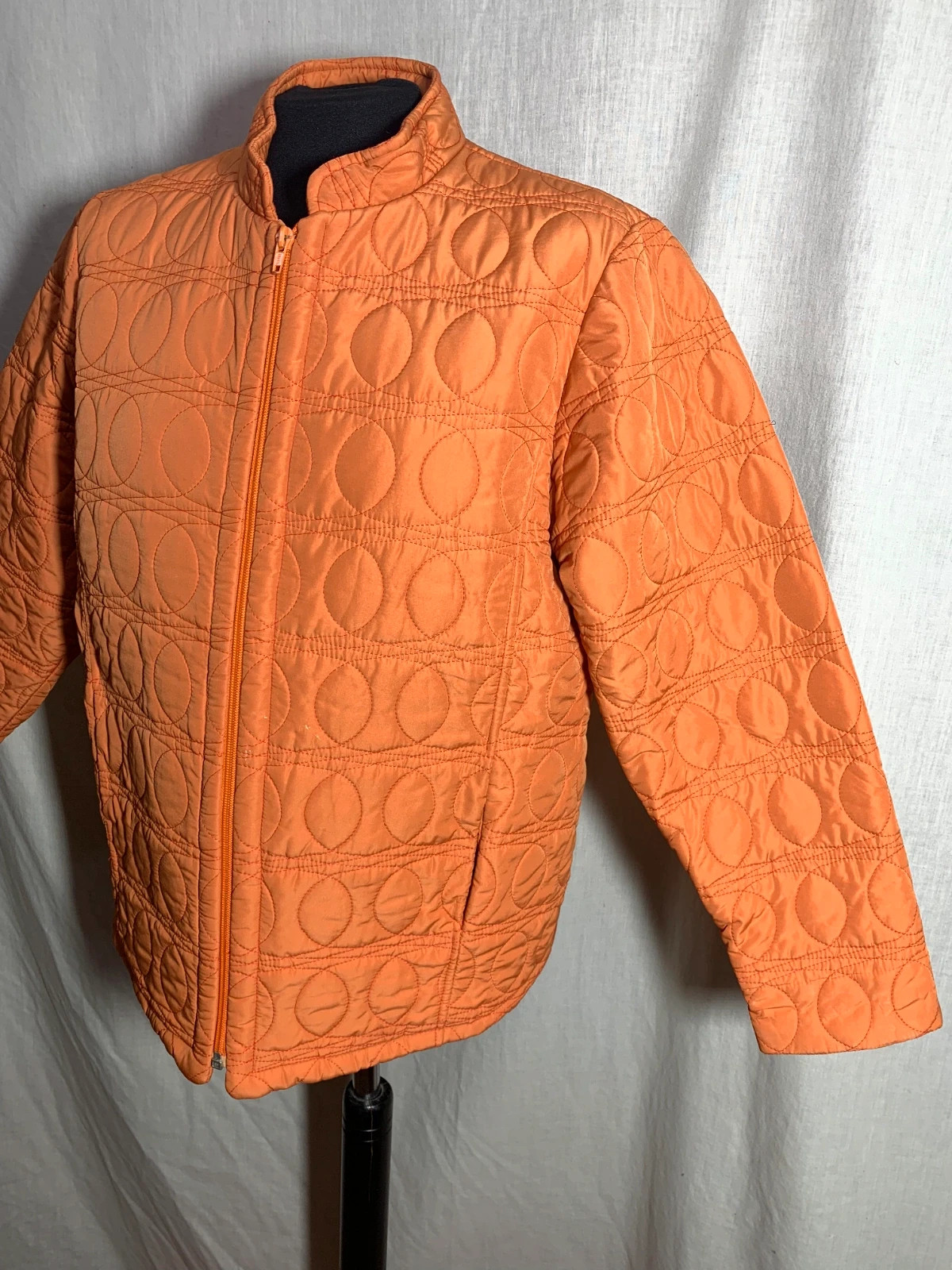 Chaquetón Acolchado Naranja | Orange Quilted Jacket – Vintage Dressing – taille L / 40 / 12 4