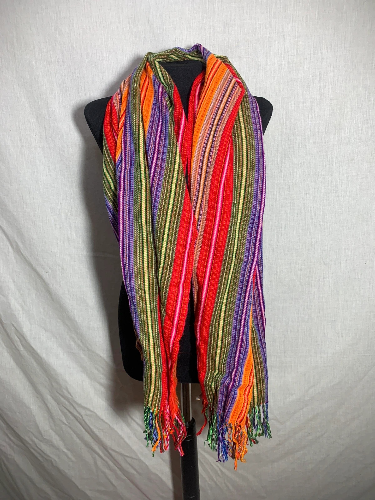 Pañuelo Fular de Rayas Multicolor | Multicolor Striped Scarf Shawl – Accessoires 4