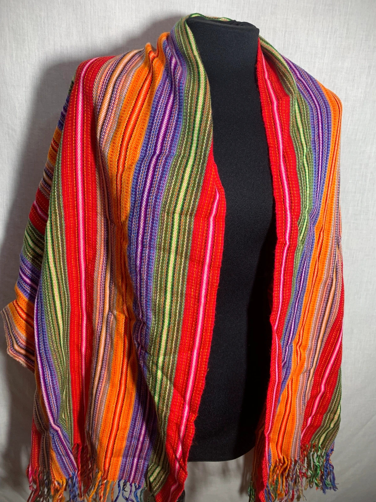 Pañuelo Fular de Rayas Multicolor | Multicolor Striped Scarf Shawl – Accessoires 3