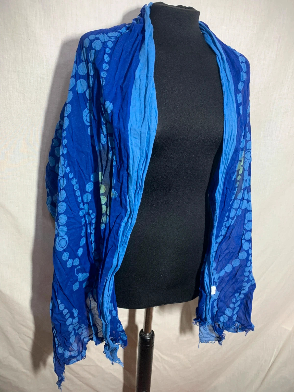 Pañuelo Fular Azul Estampado | Blue Printed Scarf Shawl – Accessories 3