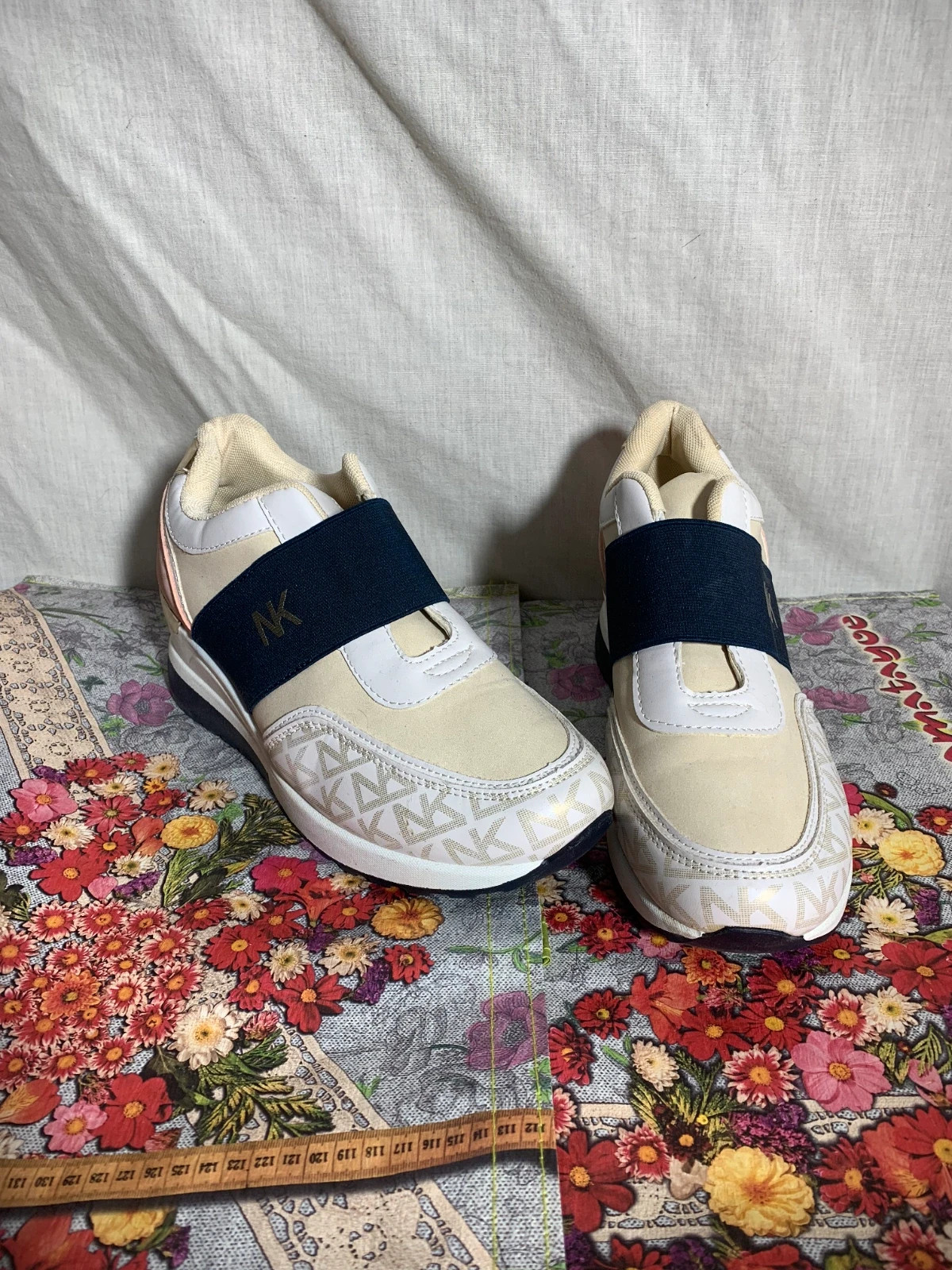 Zapatillas Deportivas Beige y Azul | Beige & Blue Sneakers – taille 40