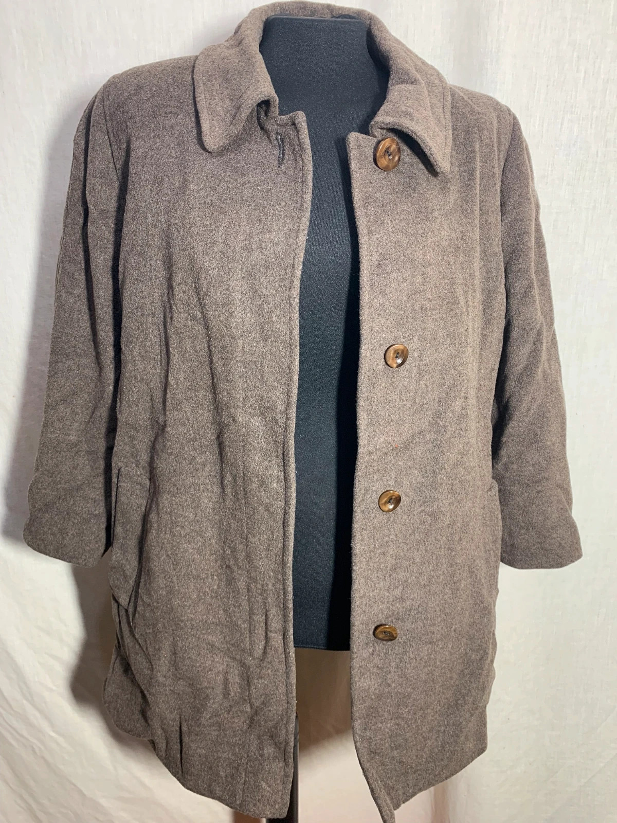 Abrigo Marrón | Brown Coat – Vintage Dressing – taille 4XL / 48 / 20 4
