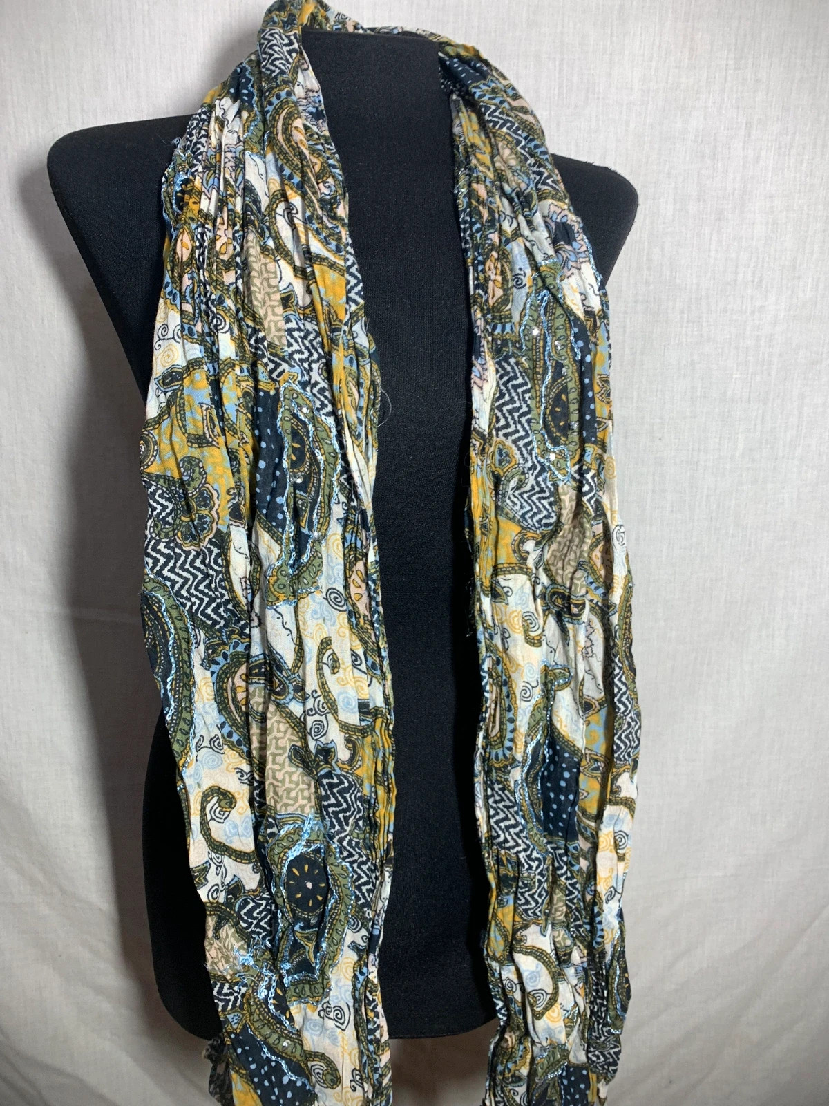 Fular Pañuelo Estampado Paisley | Paisley Print Shawl Scarf – Accessories 3