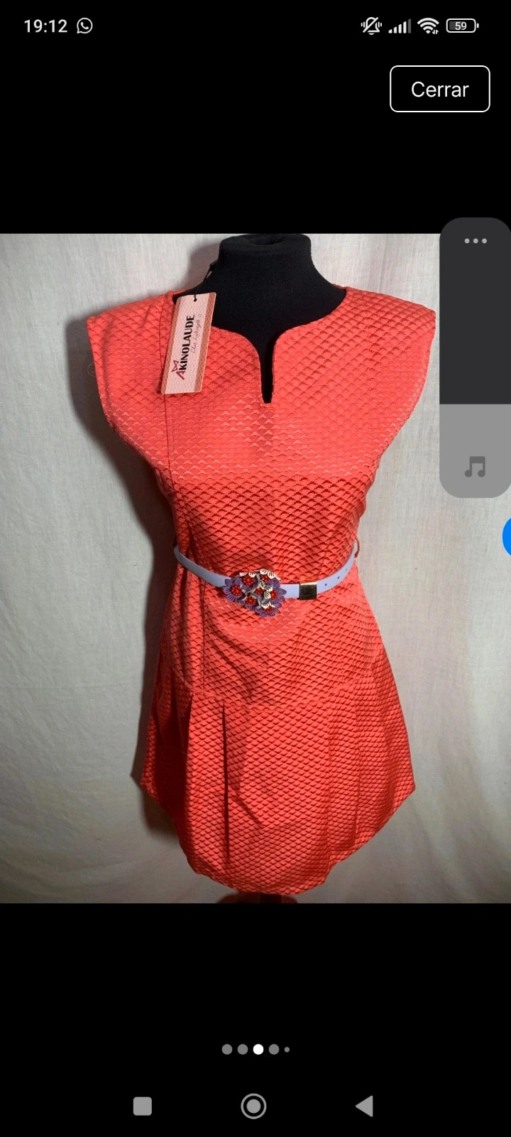 Coral Cut-Out Sleeveless Dress | Vestido Corto Coral Calado | Akino Laude – AKINO LAUDE – taille XS / 34 / 6 3