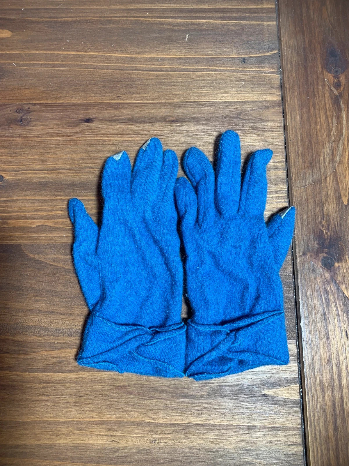 Guantes de lana azul | Blue wool gloves | STCN Santacana Madrid – taille Taille unique
