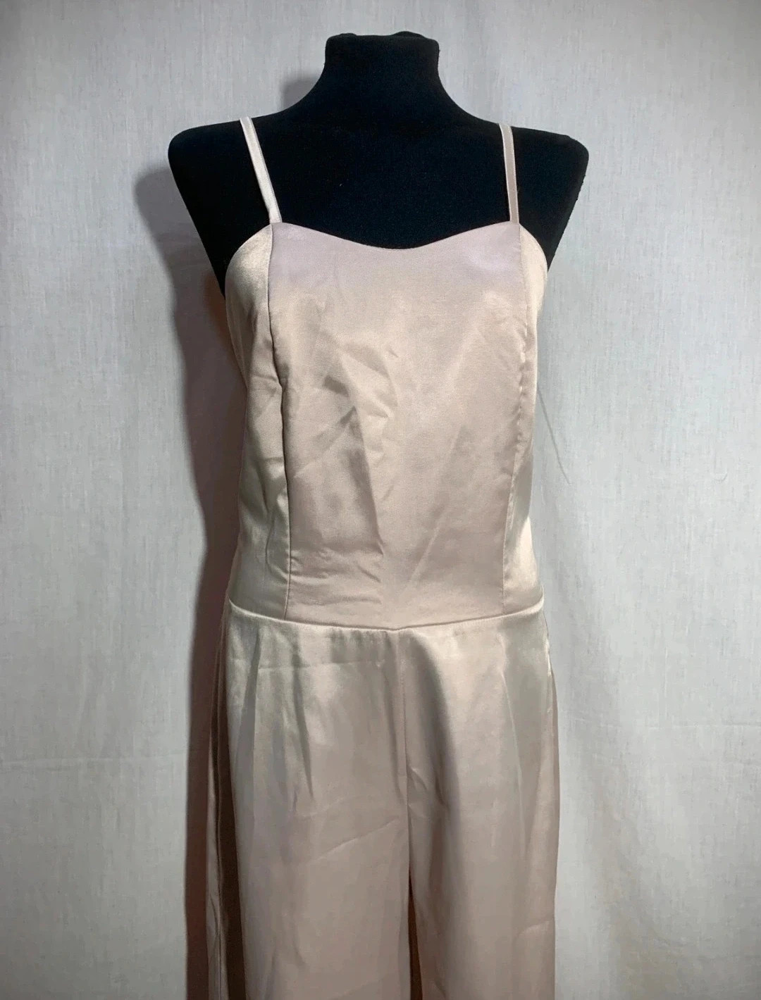 Mono Largo de Tirantes de Boda Beige | Beige Long Strappy Wedding Jumpsuit – Marta en Brazil – taille L / 40 / 12 3
