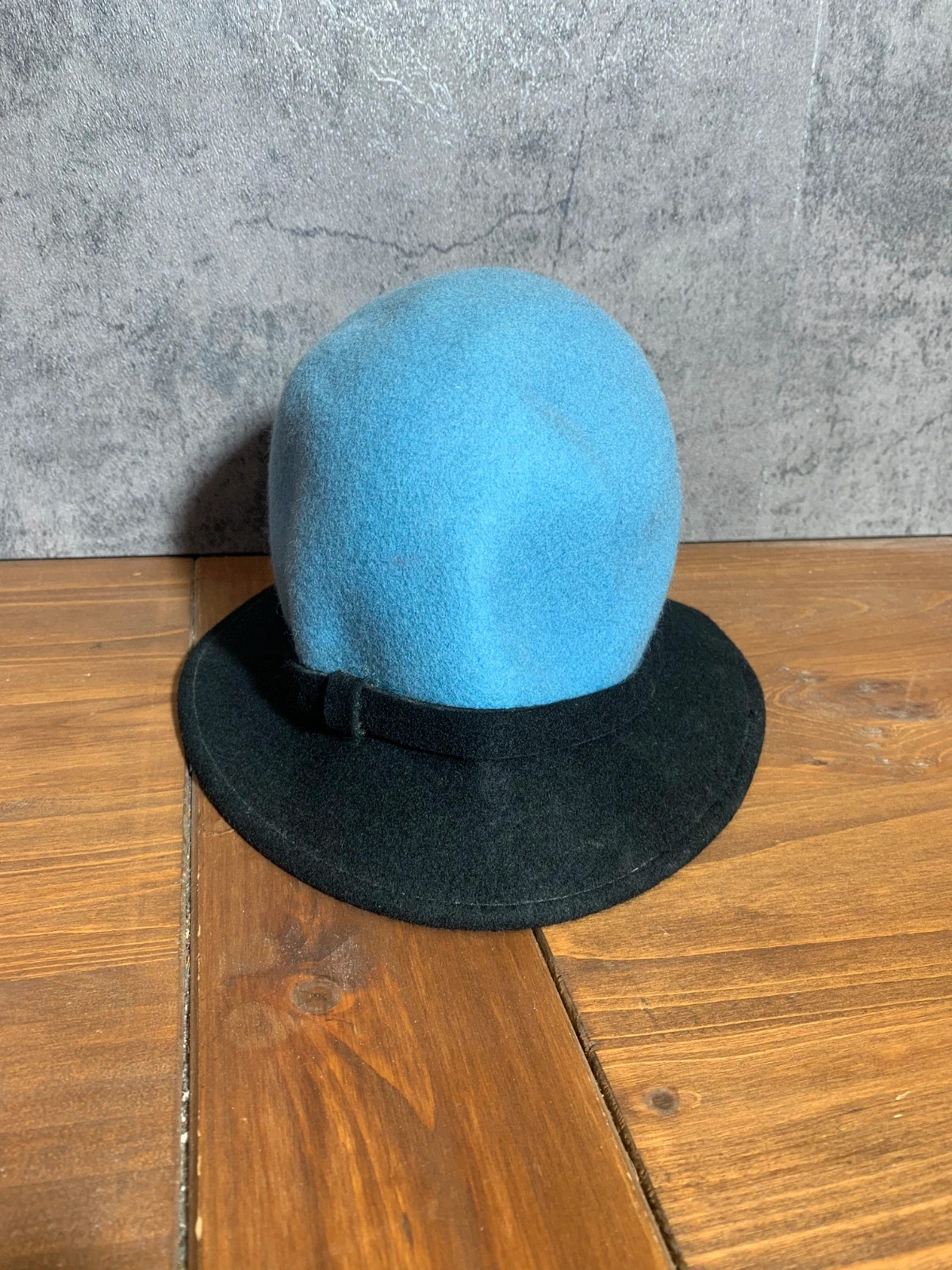 Gorro bombín de lana azul y negro | Wool bowler hat blue and black | STCN Santacana Madrid – taille 56 3