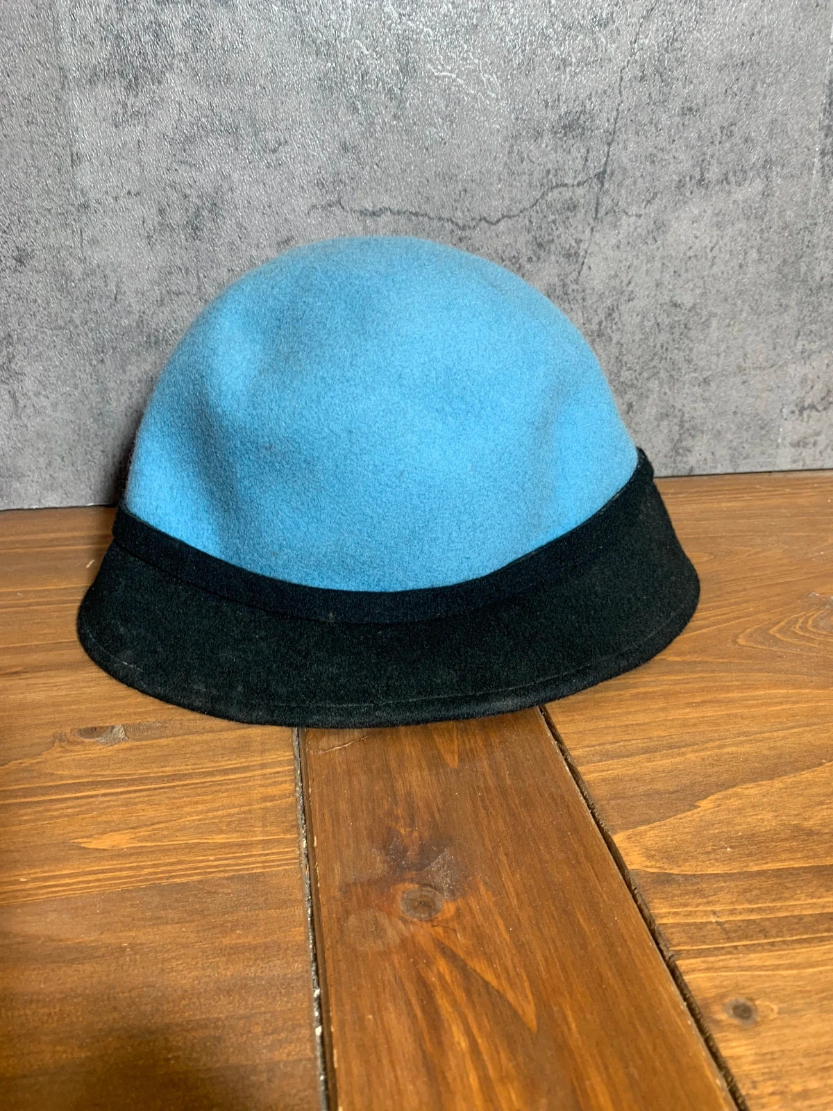 Gorro bombín de lana azul y negro | Wool bowler hat blue and black | STCN Santacana Madrid – taille 56 4