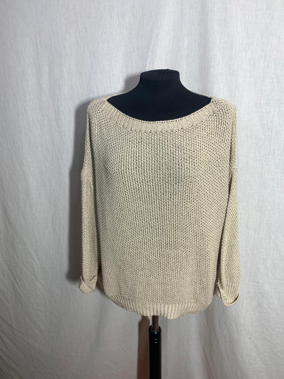 Jersey beige manga caída | Beige drop shoulder sweater – taille L / 40 / 12 3