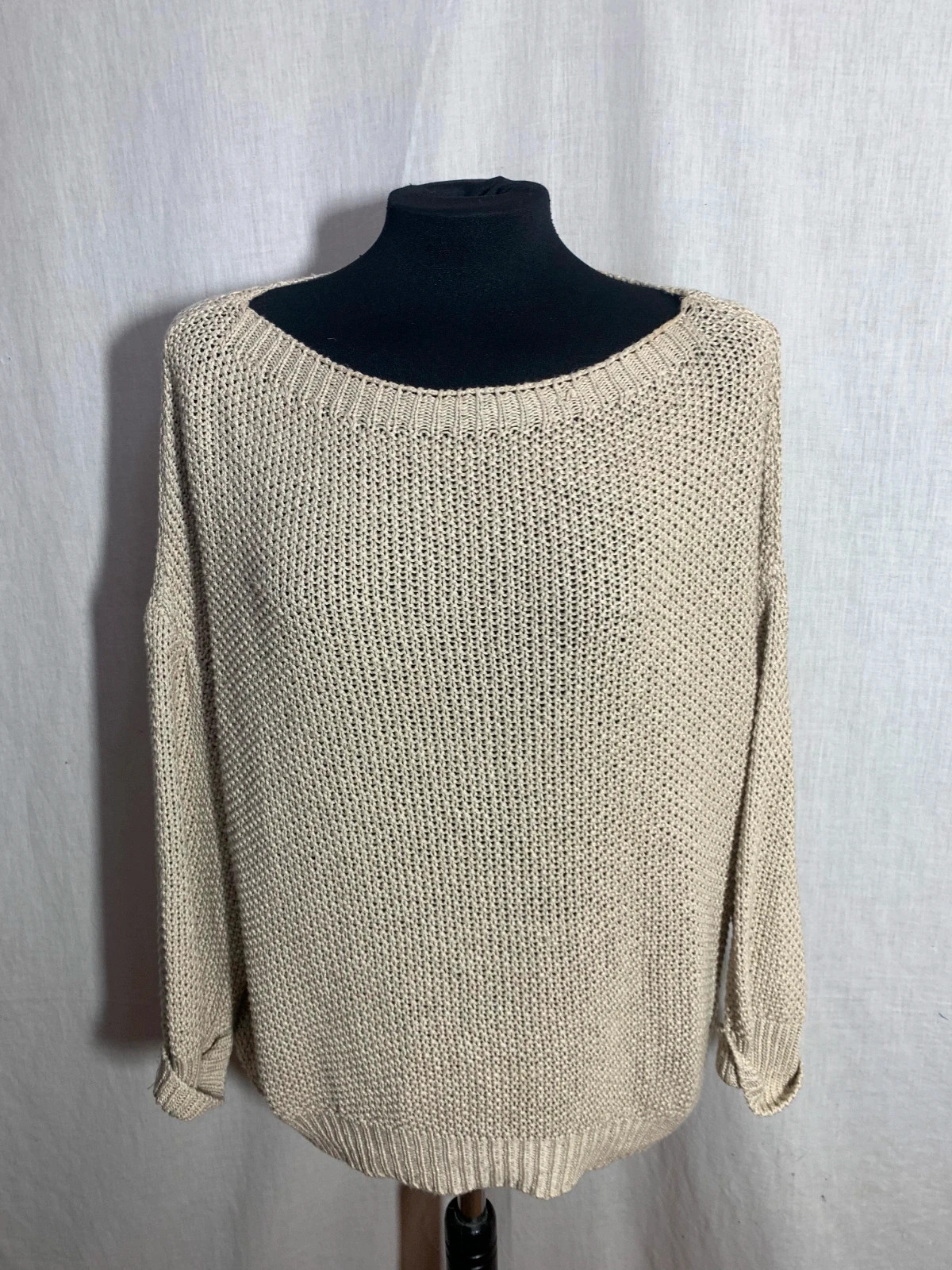 Jersey beige manga caída | Beige drop shoulder sweater – taille L / 40 / 12 5
