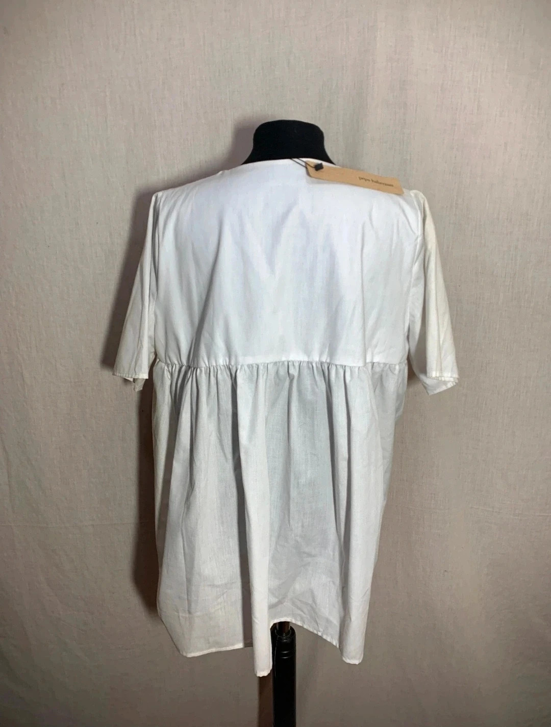 Blusa de manga corta blanca | White Short Sleeve Blouse | Pepa Habernau – Vintage Dressing – taille L / 40 / 12 3
