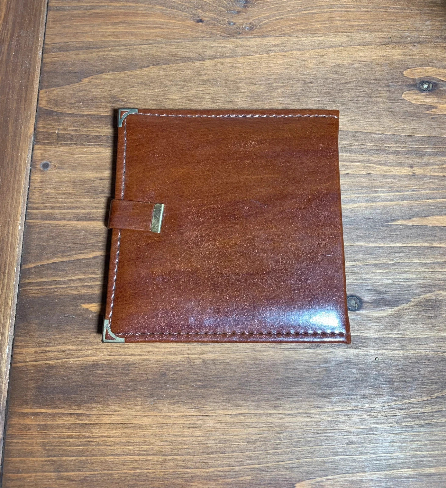 Estuche Cartera para CDs de Cuero Marrón | Leather CD Holder Case