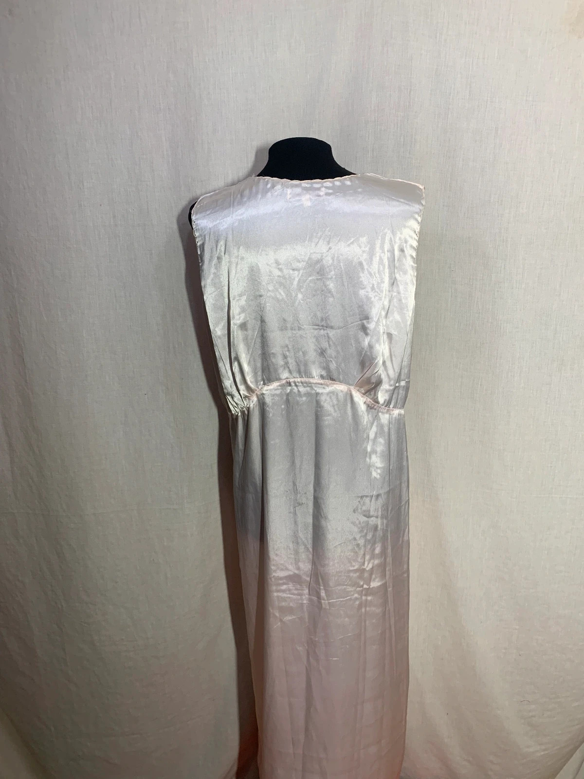 Camisón Largo Satinado Beige | Satin Nightgown – taille XL / 42 / 14 2