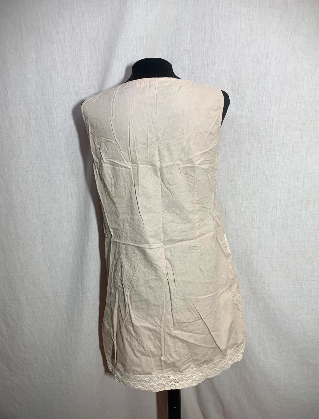 Vestido Beige con Encaje de Algodón | Beige Cotton Lace Dress | Precchio Colors Concept – Precchio – taille XXXL / 46 / 18 2
