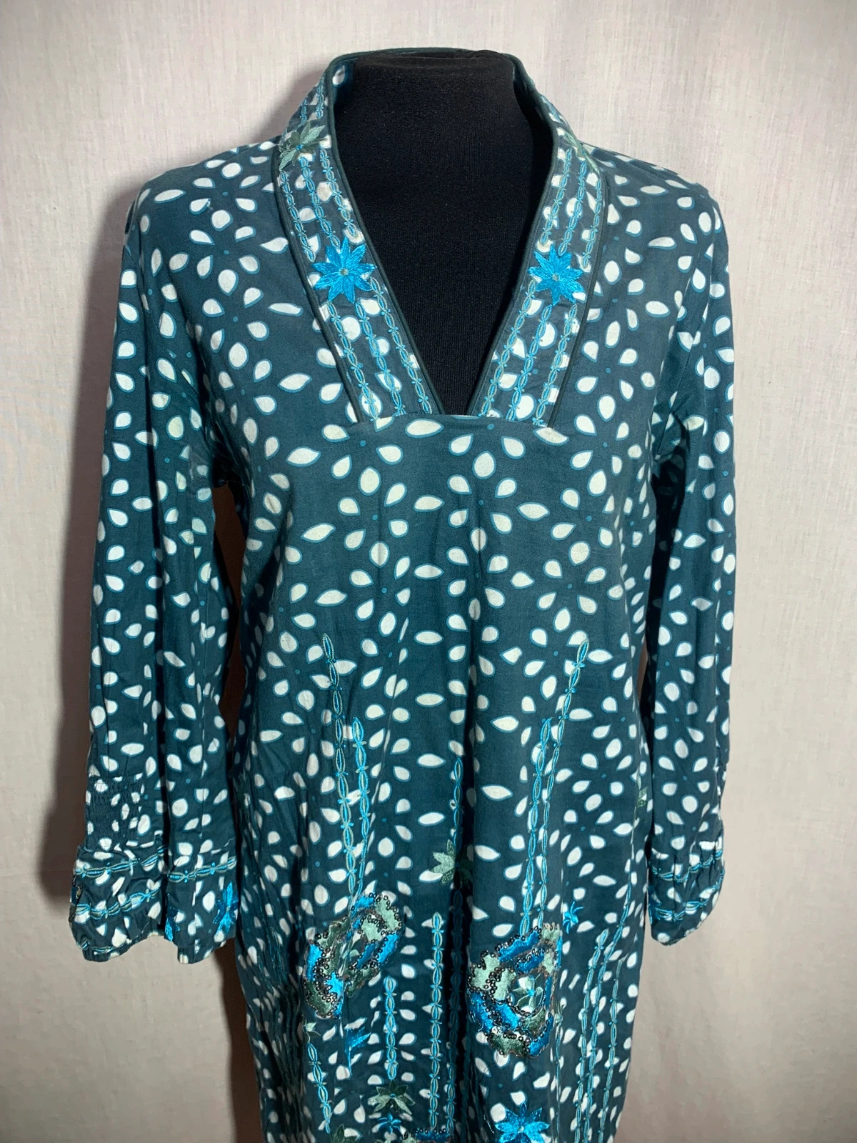 Vestido Estampado Étnico con Bordados | Ethnic Print Embroidered Dress | Almatrichi – Almatrichi – taille XL / 42 / 14 2