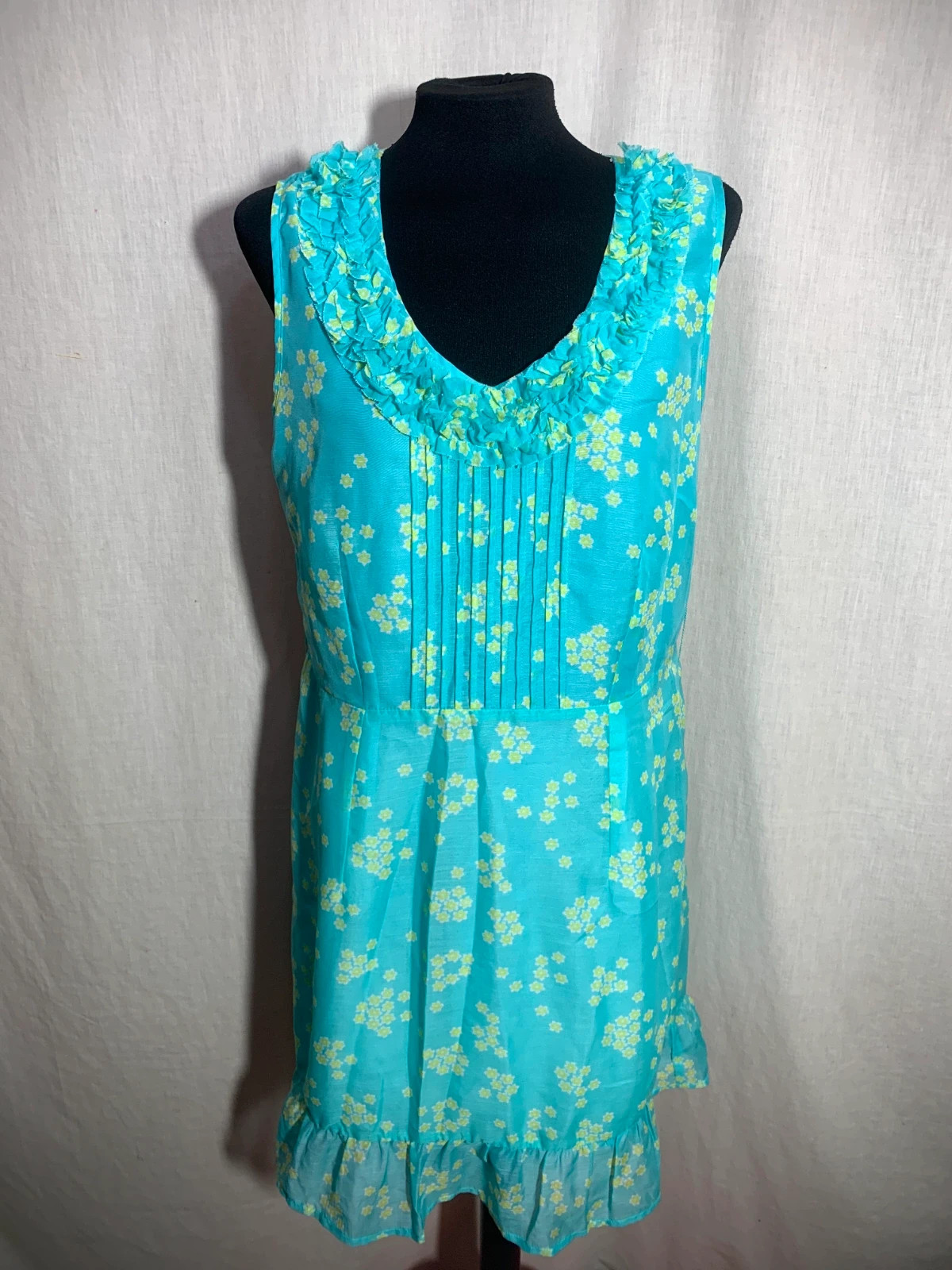 Vestido Azul Turquesa de Flores | Turquoise Floral Dress | Riverside – Riverside – taille XXL / 44 / 16 3