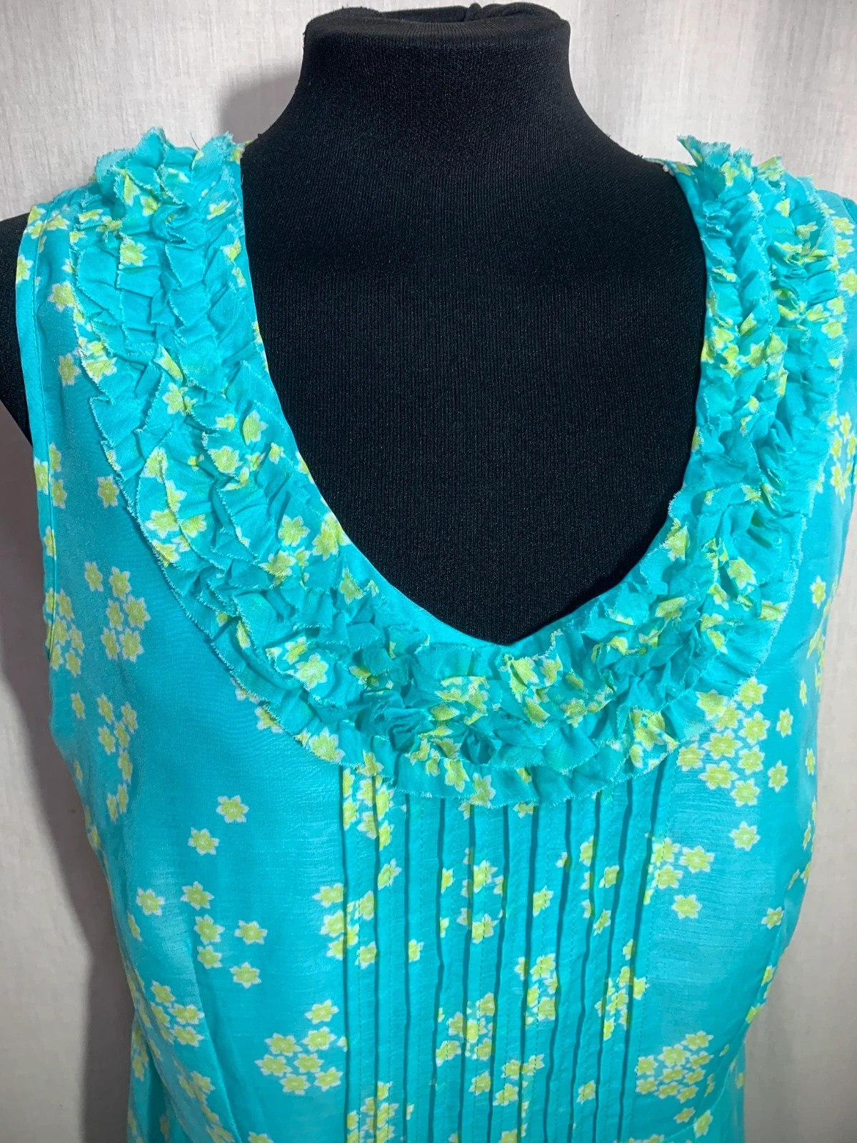 Vestido Azul Turquesa de Flores | Turquoise Floral Dress | Riverside – Riverside – taille XXL / 44 / 16 5