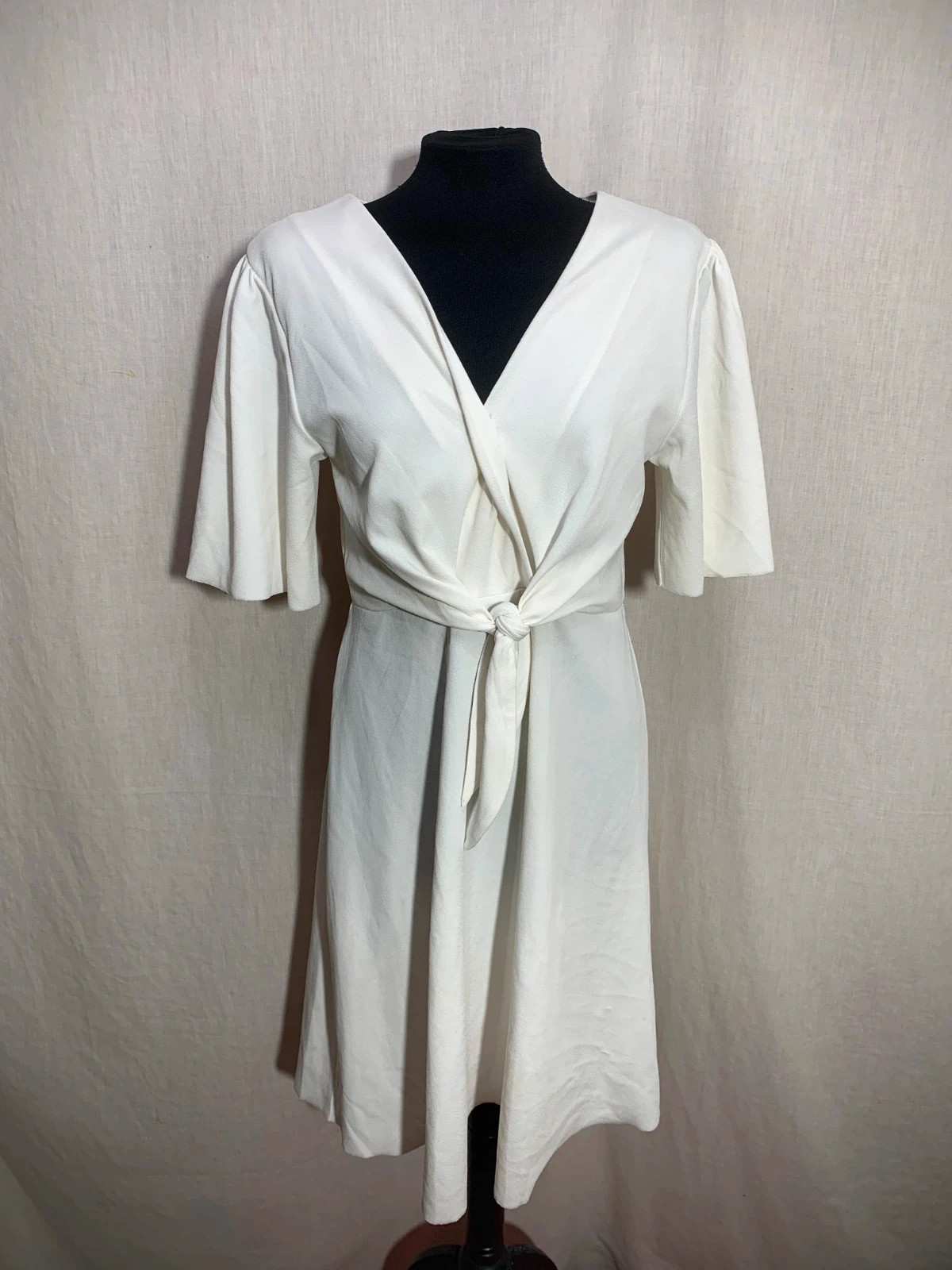 Vestido Blanco Cruzado | White Wrap Dress | Formula Joven – Fórmula Joven – taille L / 40 / 12 3